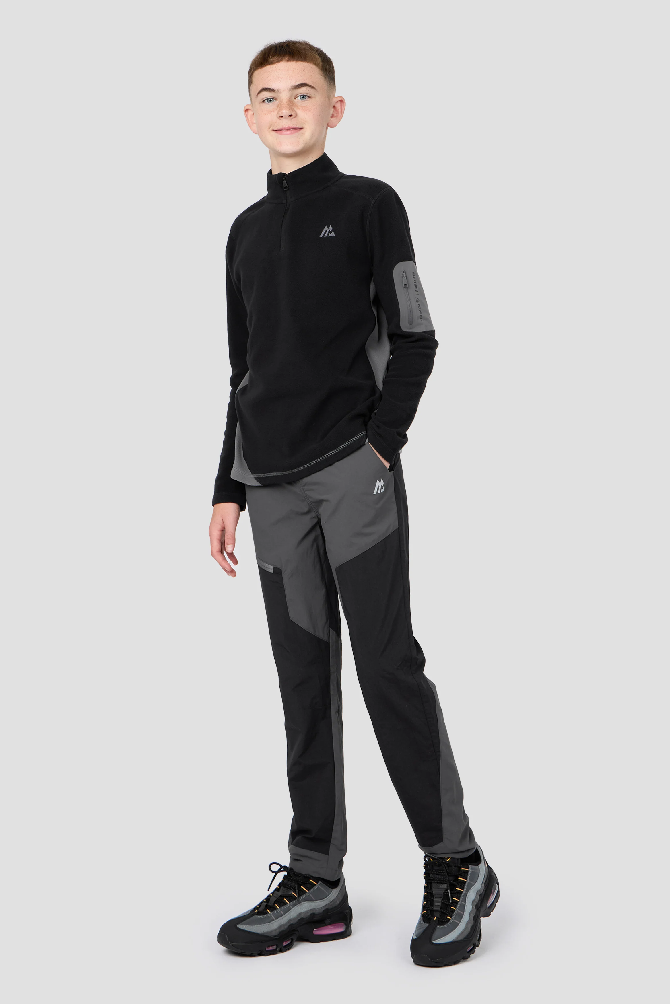 Boys Altitude Polartec® Fleece - Black/Cement Grey - Image 3
