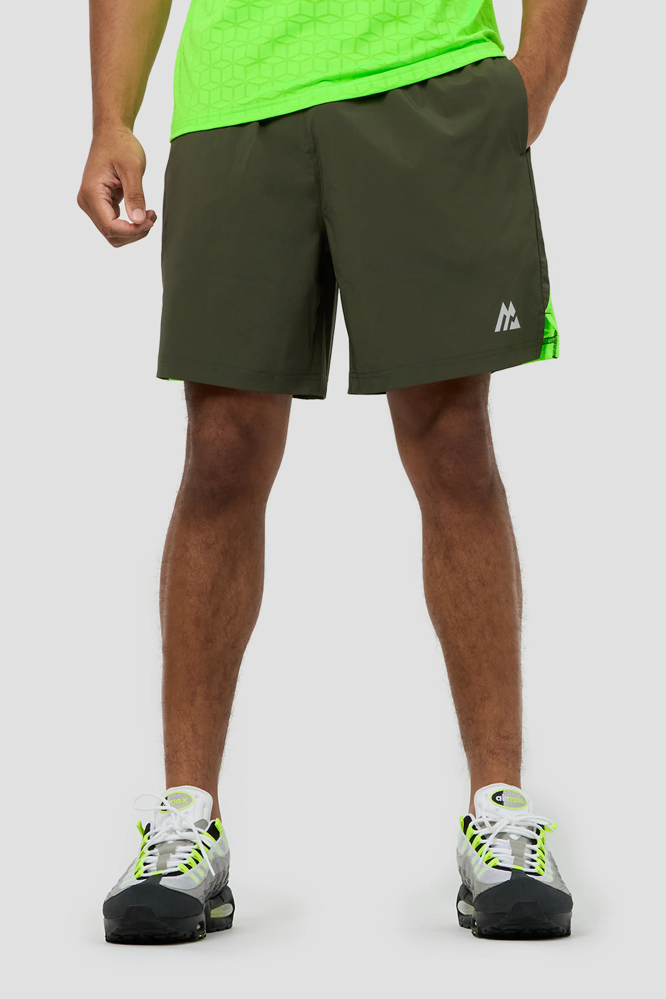 Cube Short - Elm/Neon Green - Image 3