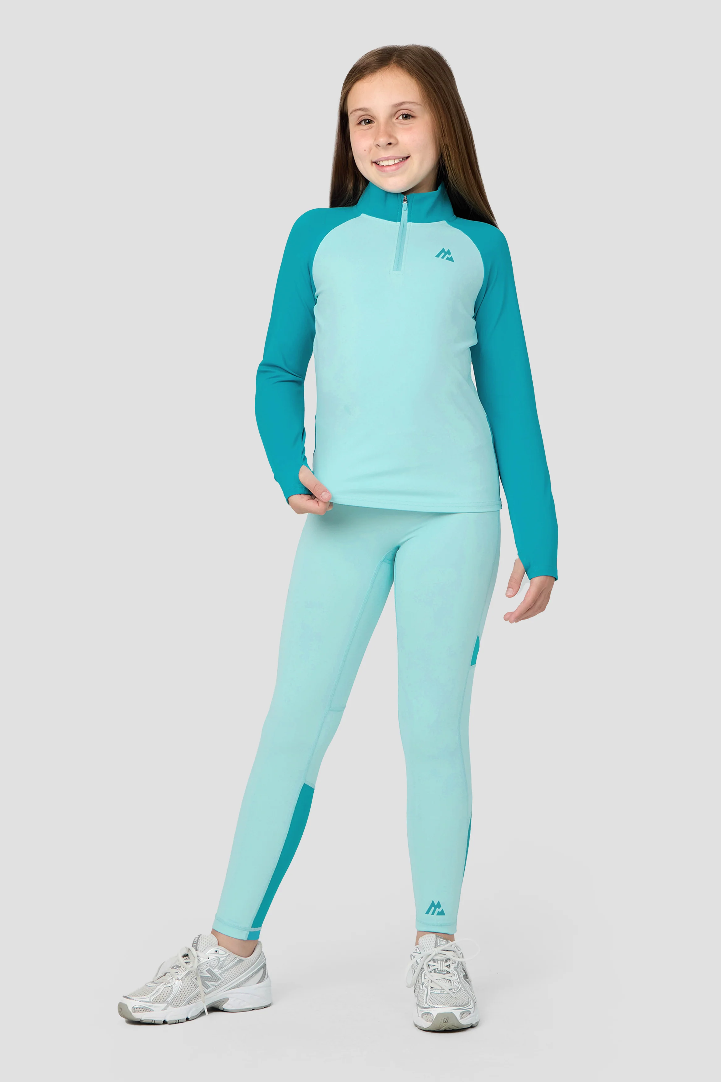Girls Dash 1/4 Zip - Arctic Blue/Pacific - Image 3