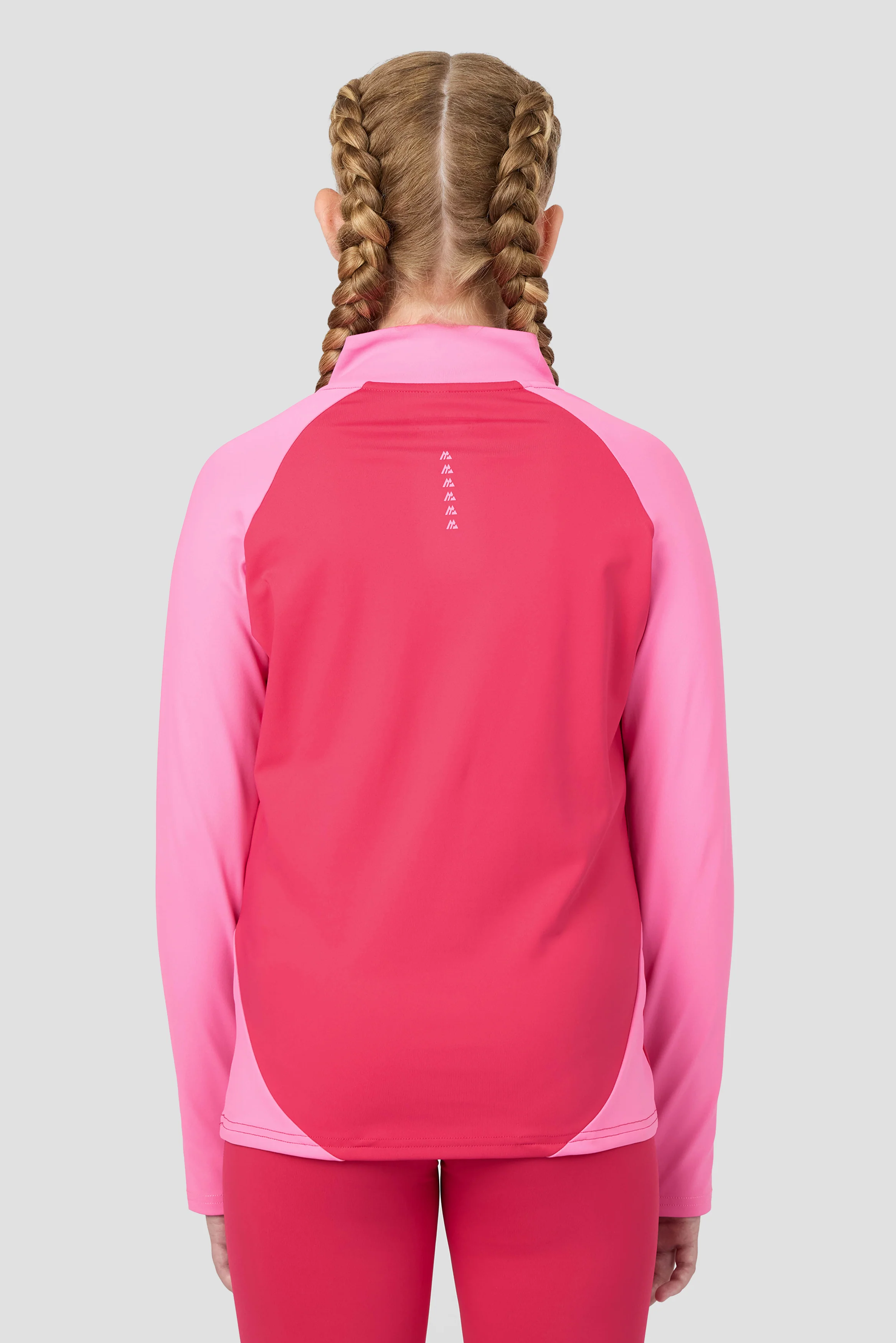 Girls Dash 1/4 Zip - Hibiscus/Framboise - Image 2