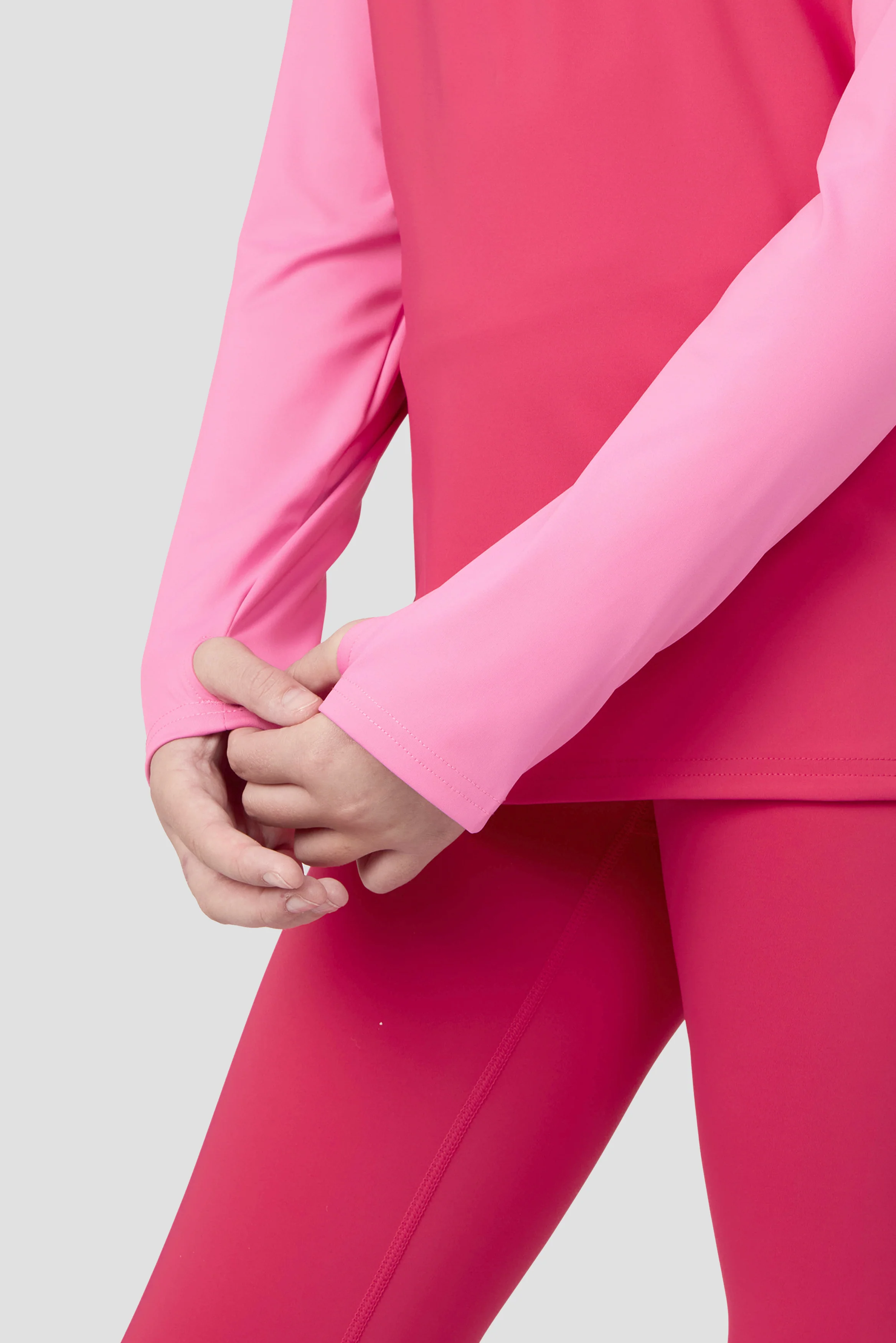 Girls Dash 1/4 Zip - Hibiscus/Framboise - Image 6