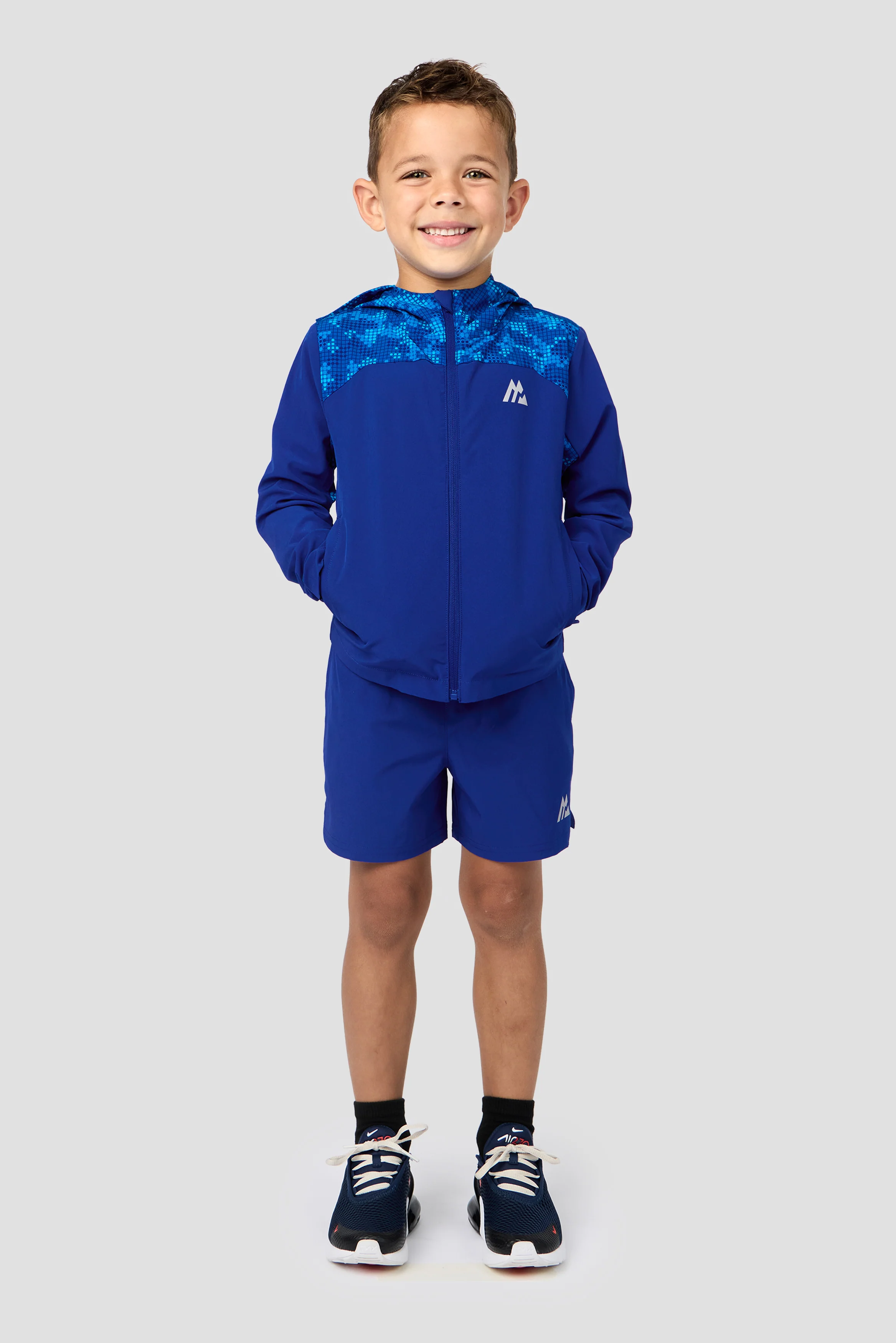 Infant Boys Descent Print Jacket - Marine Blue/Cobalt Blue/Maya Blue