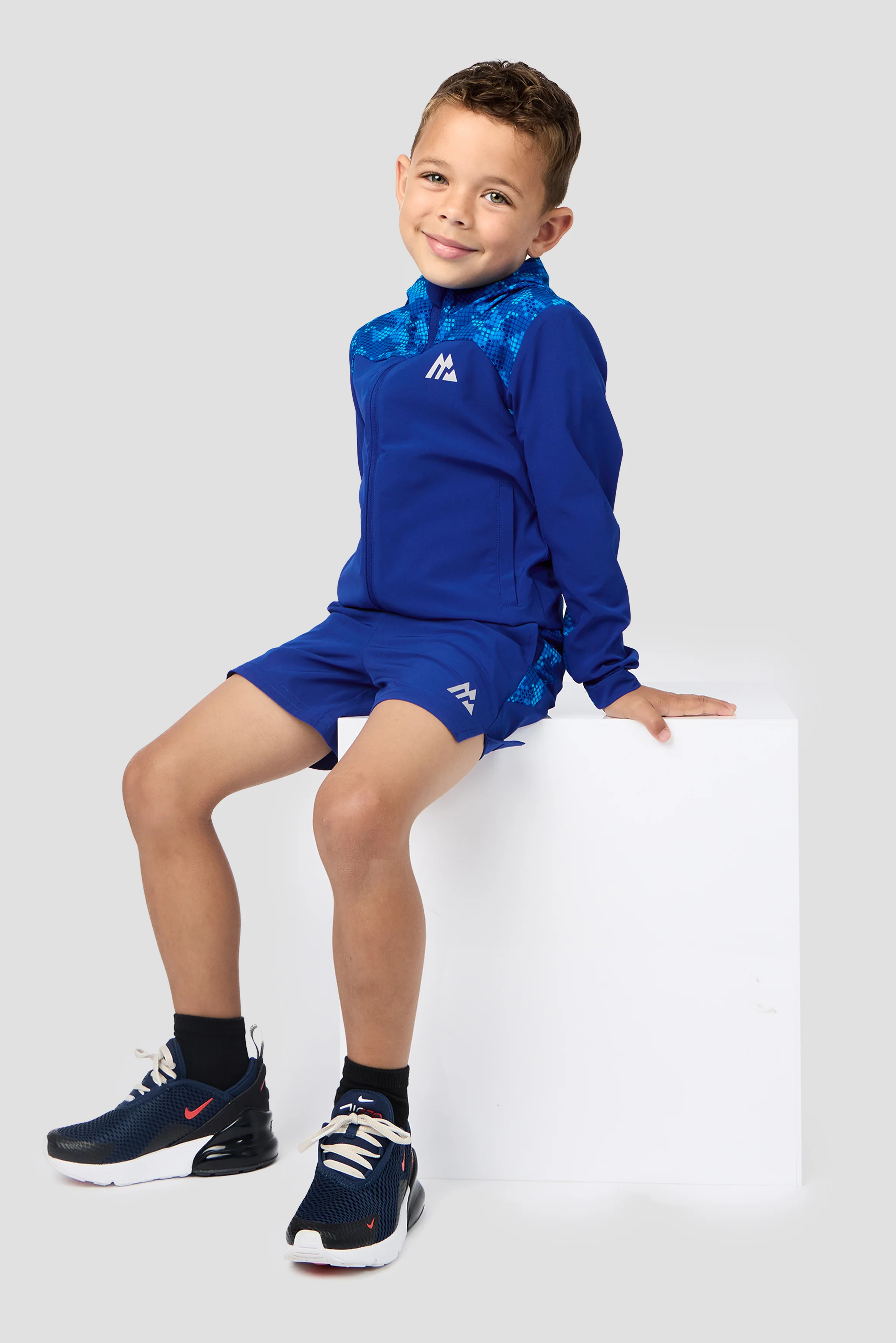 Infant Boys Descent Print Jacket - Marine Blue/Cobalt Blue/Maya Blue - Image 3