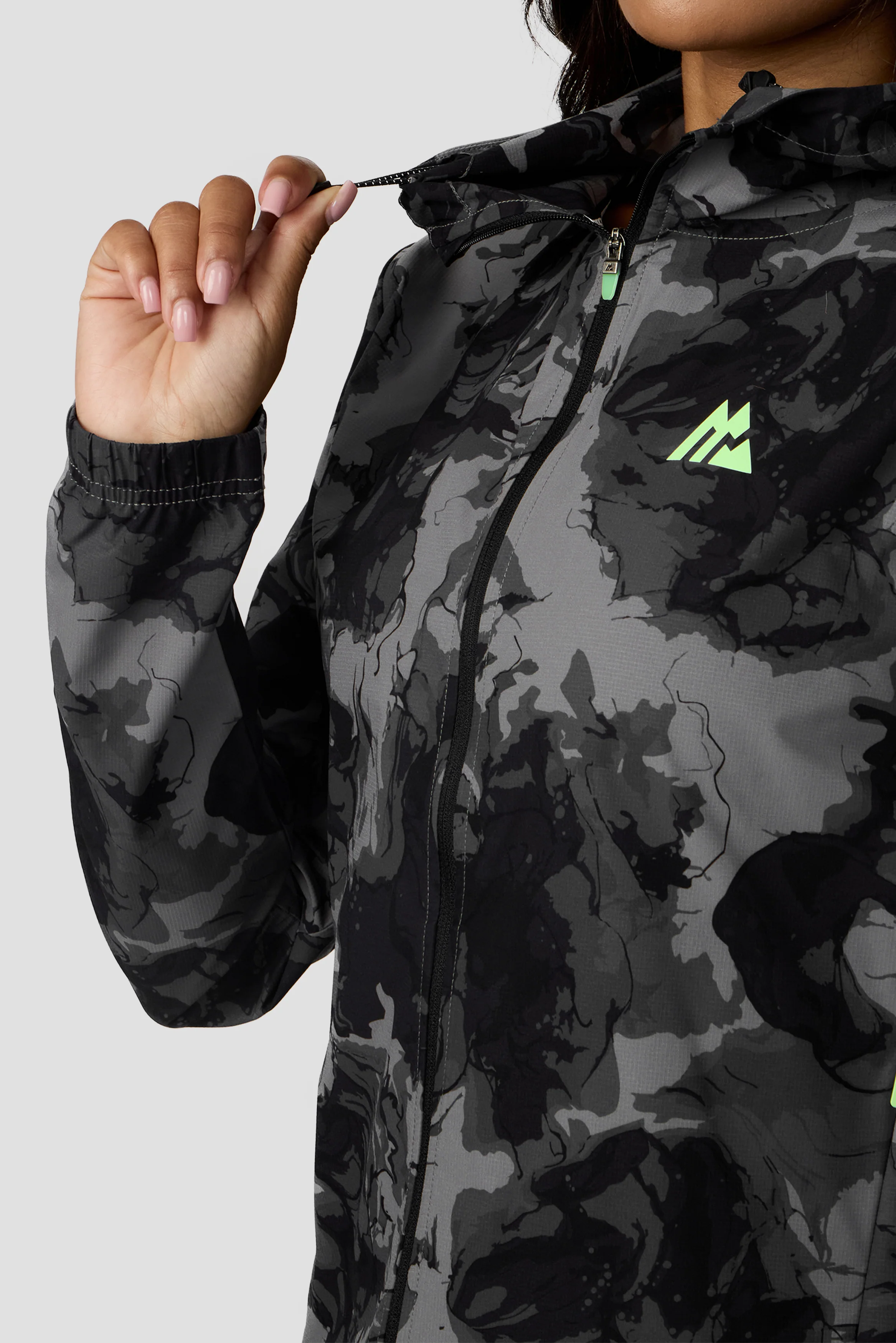 Fusion Print Windbreaker - Black/Winter Sky - Image 8