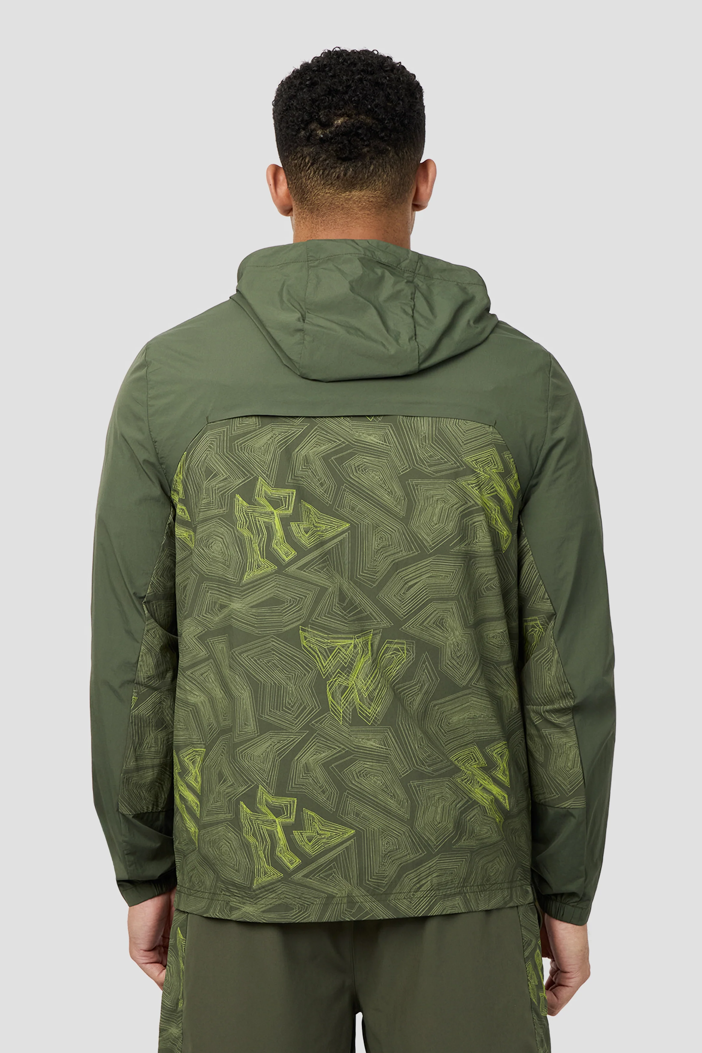 Geo M Print Windbreaker - Elm - Image 2