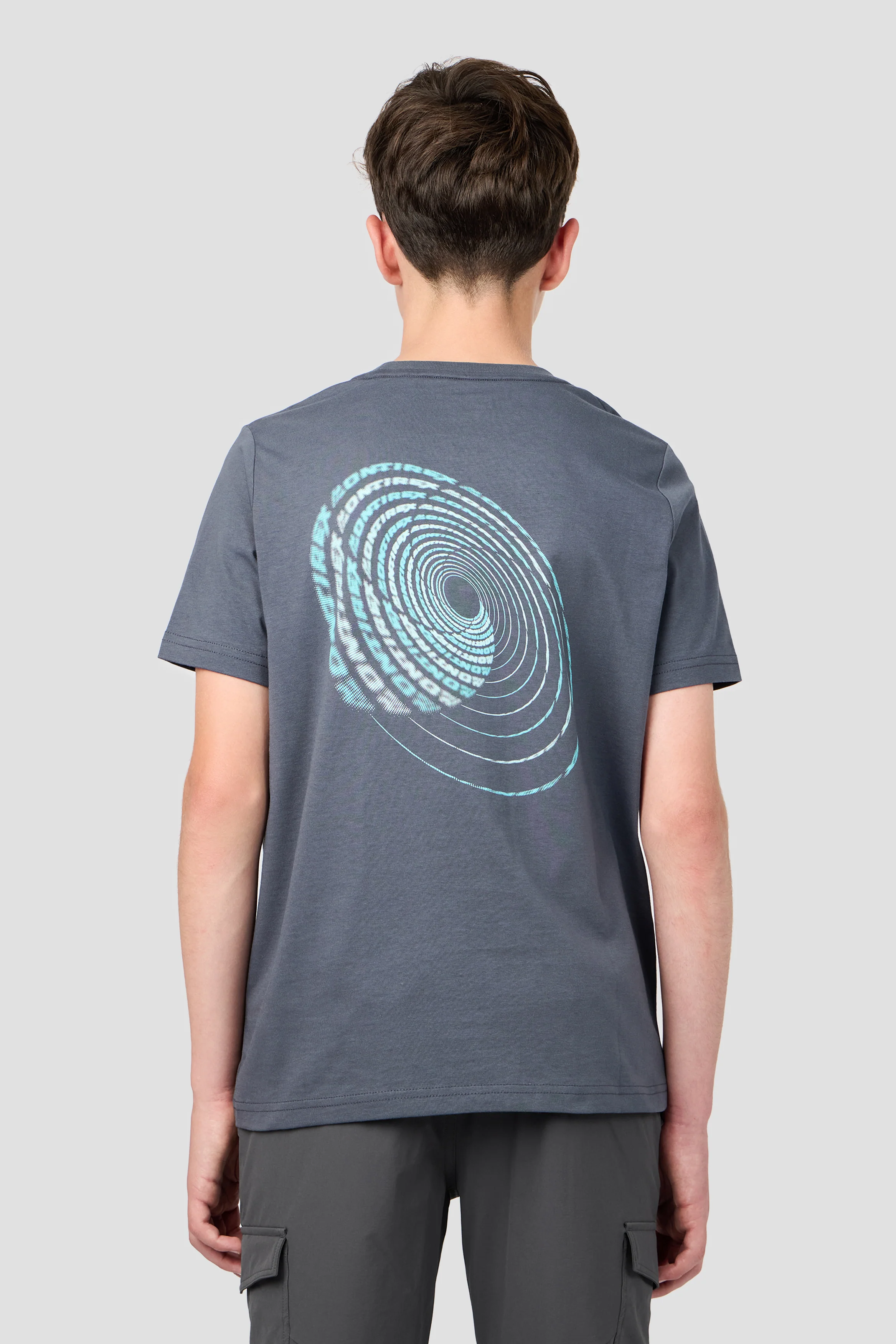 Boys Helix Graphic T-Shirt - Slate Grey - Image 2