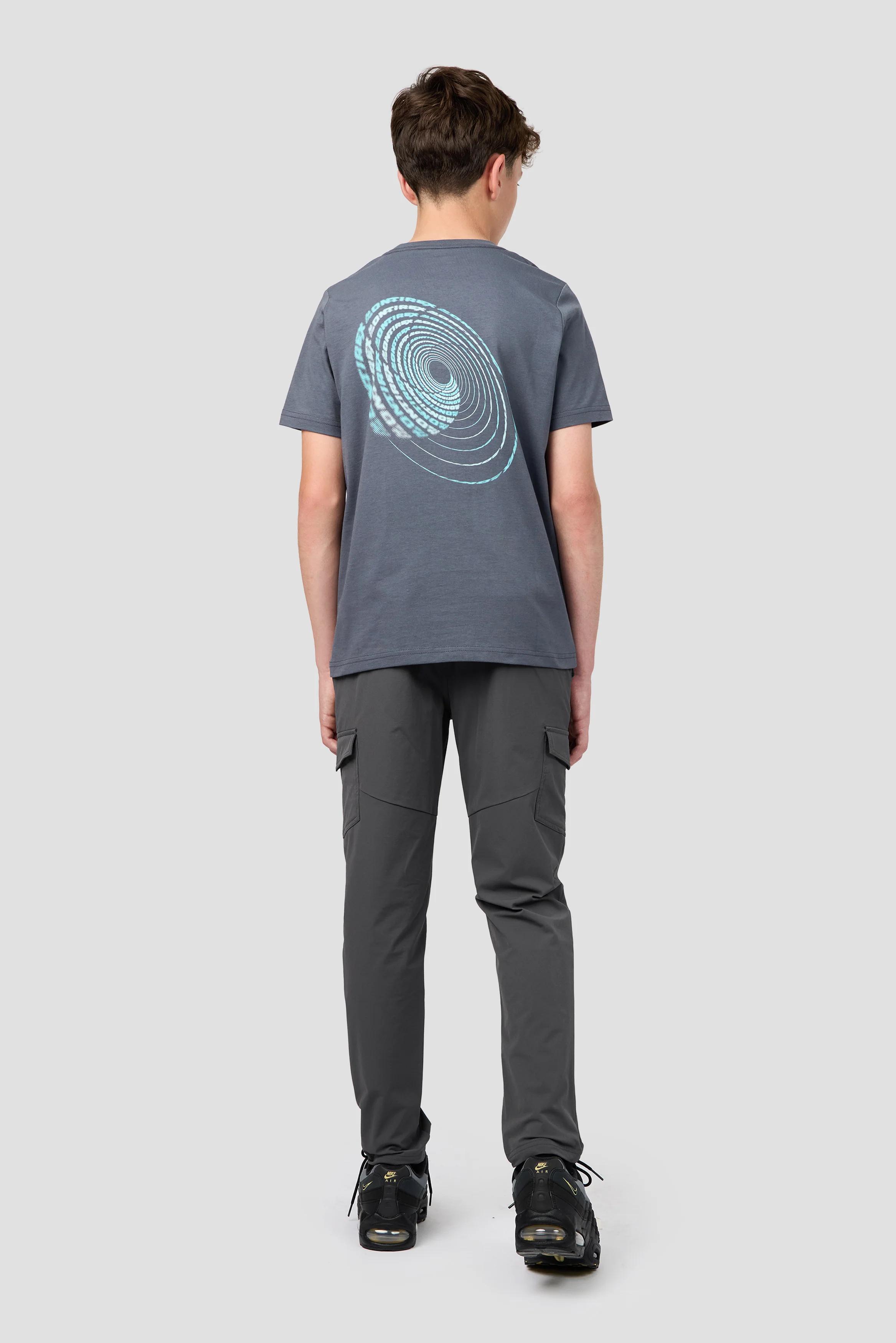 Boys Helix Graphic T-Shirt - Slate Grey - Image 4