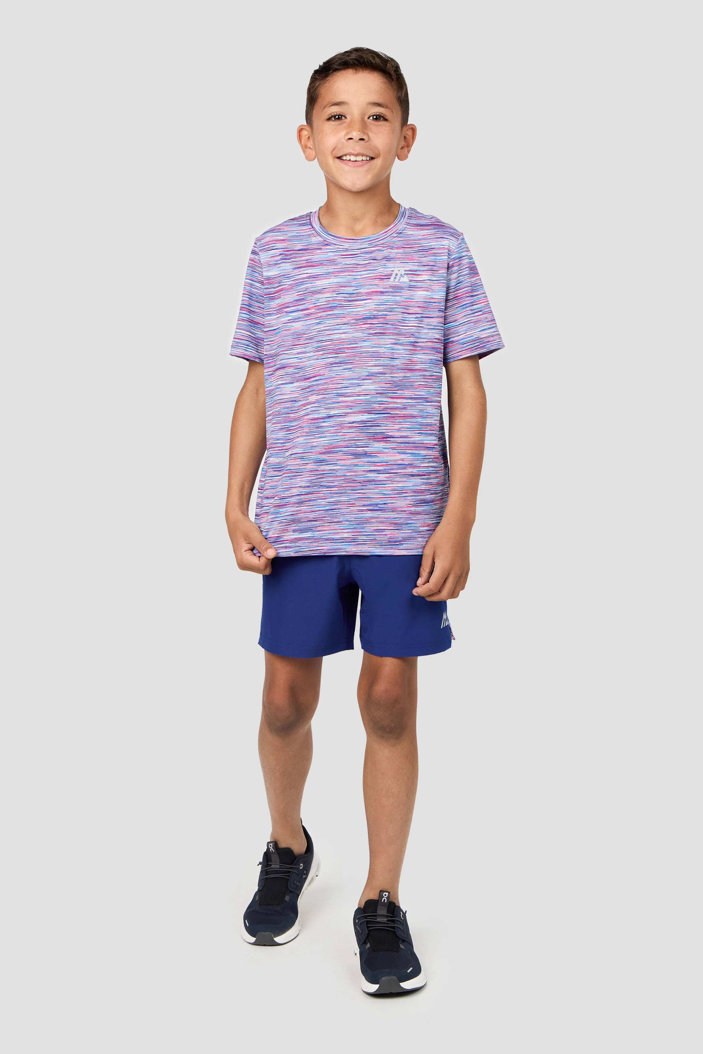 Boys Trail T-Shirt - Blue/Pink/White - Image 3