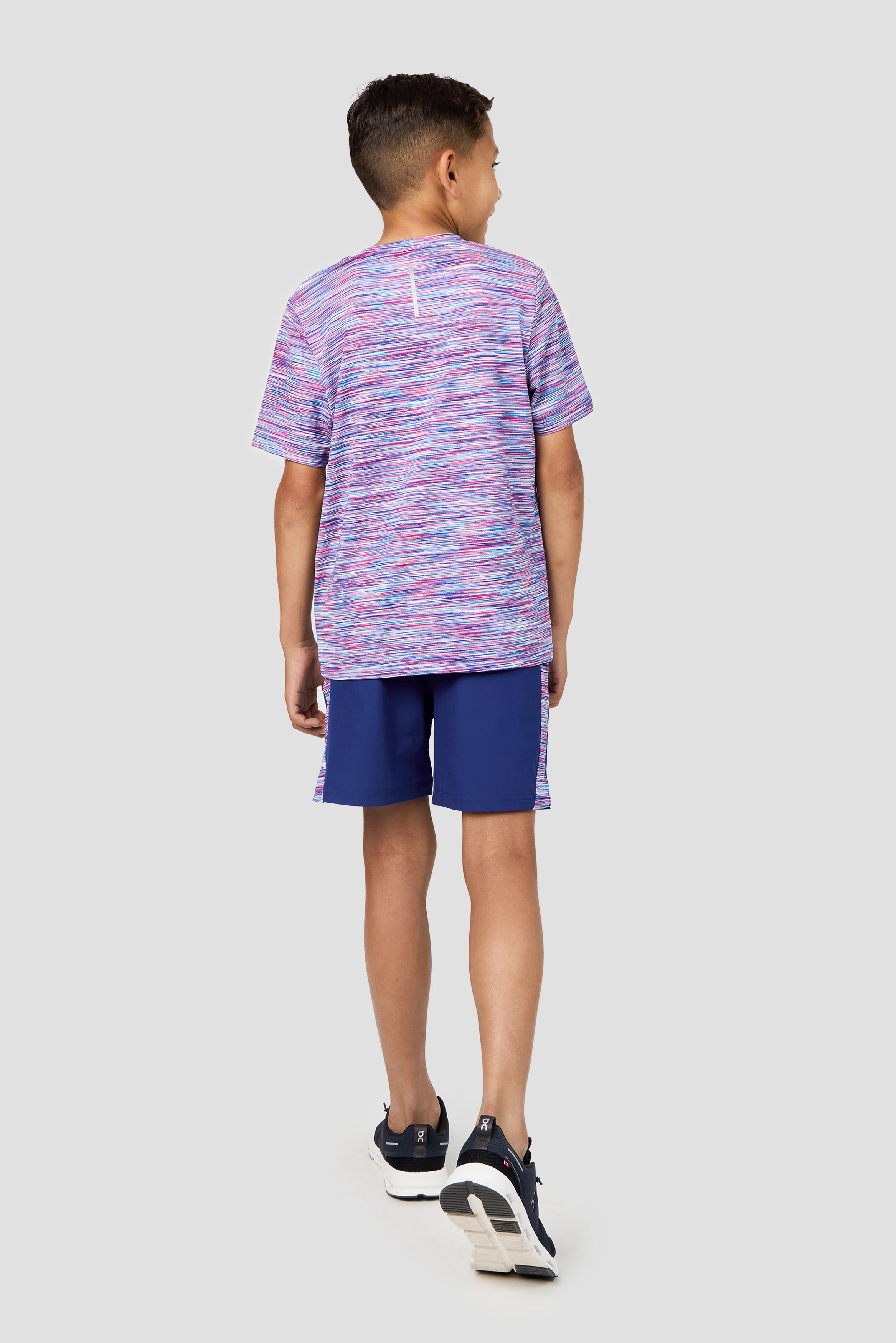 Boys Trail T-Shirt - Blue/Pink/White - Image 4