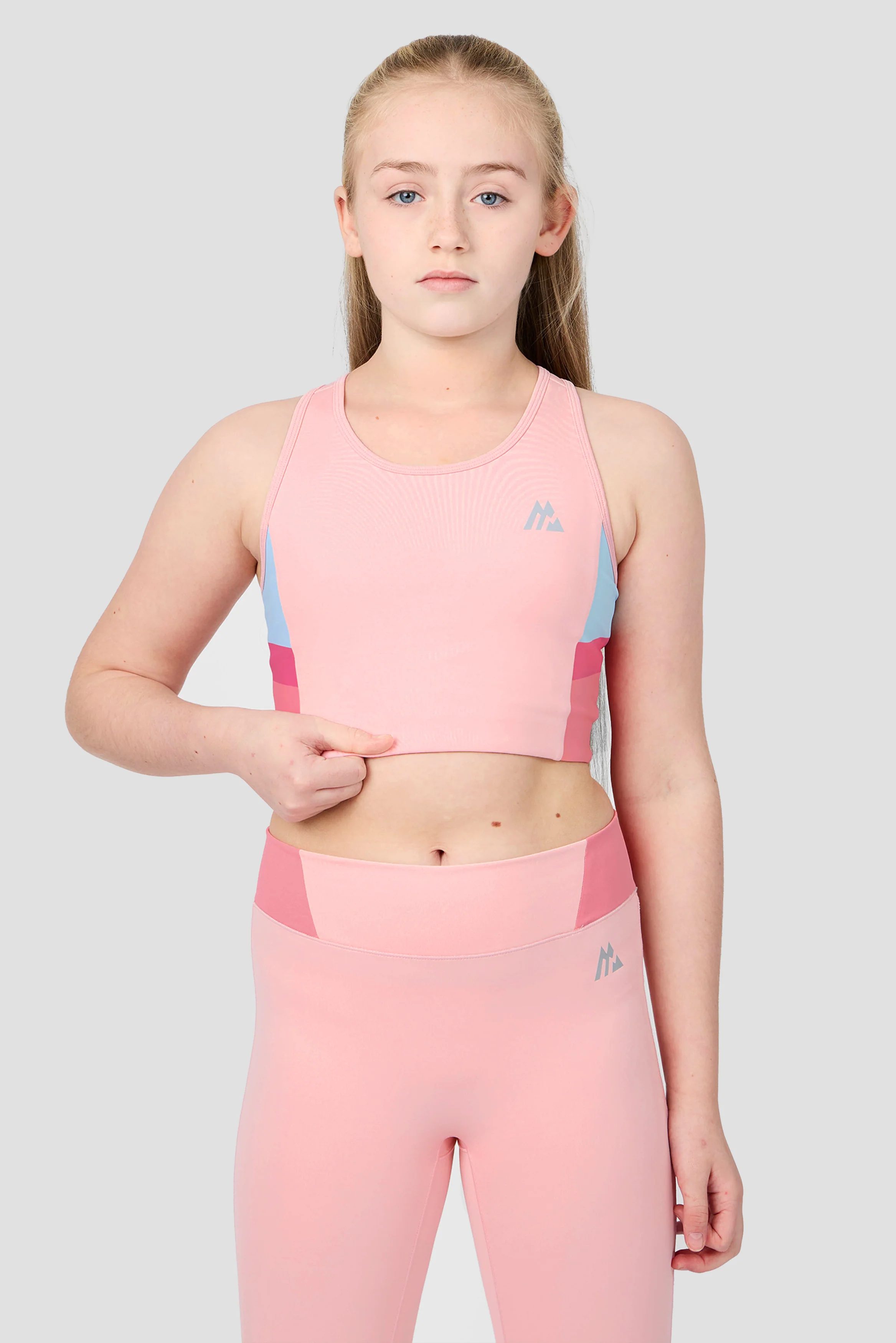 Girls Lumina Sports Bra - Ballet/Sweet Pink/Powder Pink/Misty Blue