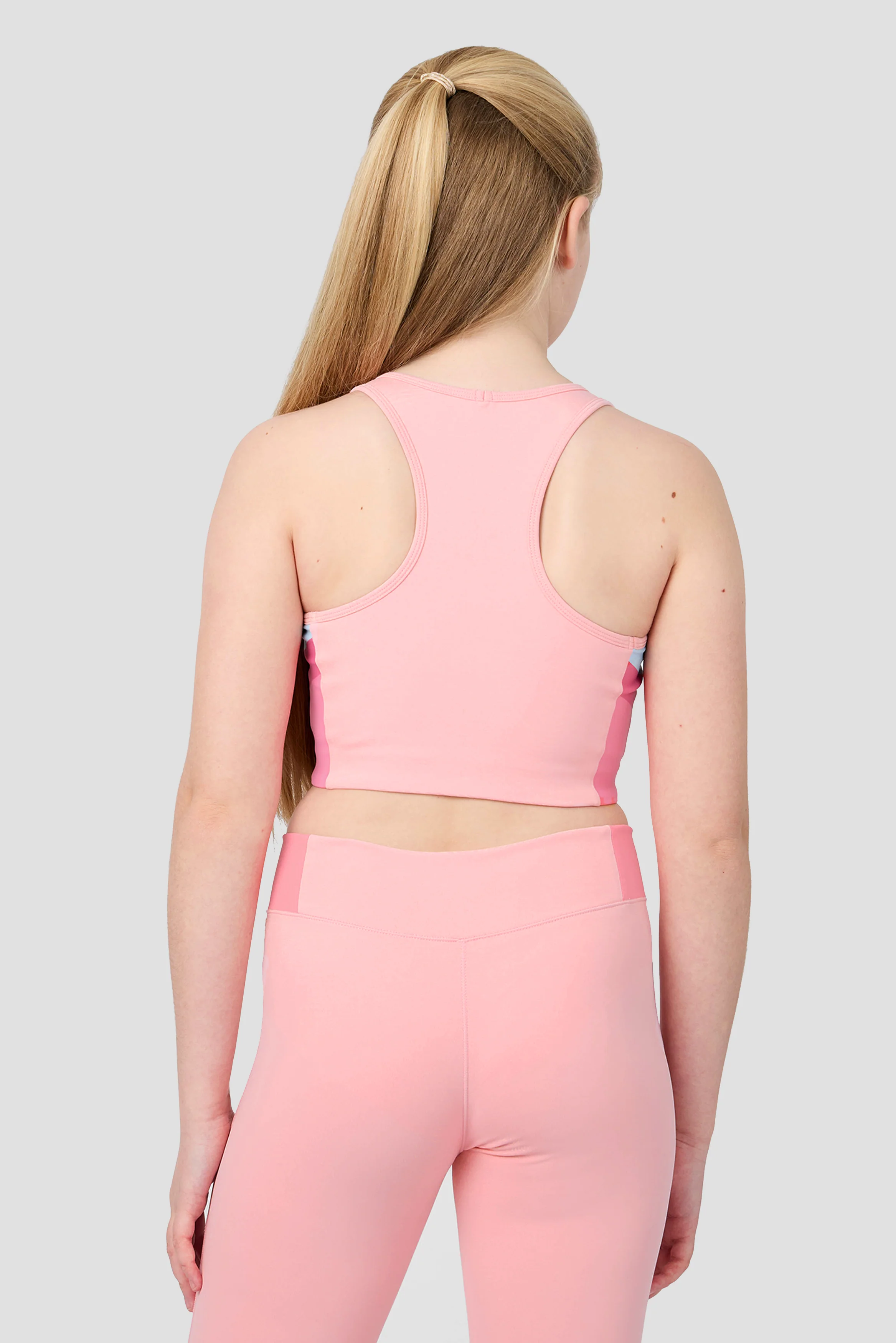 Girls Lumina Sports Bra - Ballet/Sweet Pink/Powder Pink/Misty Blue - Image 2
