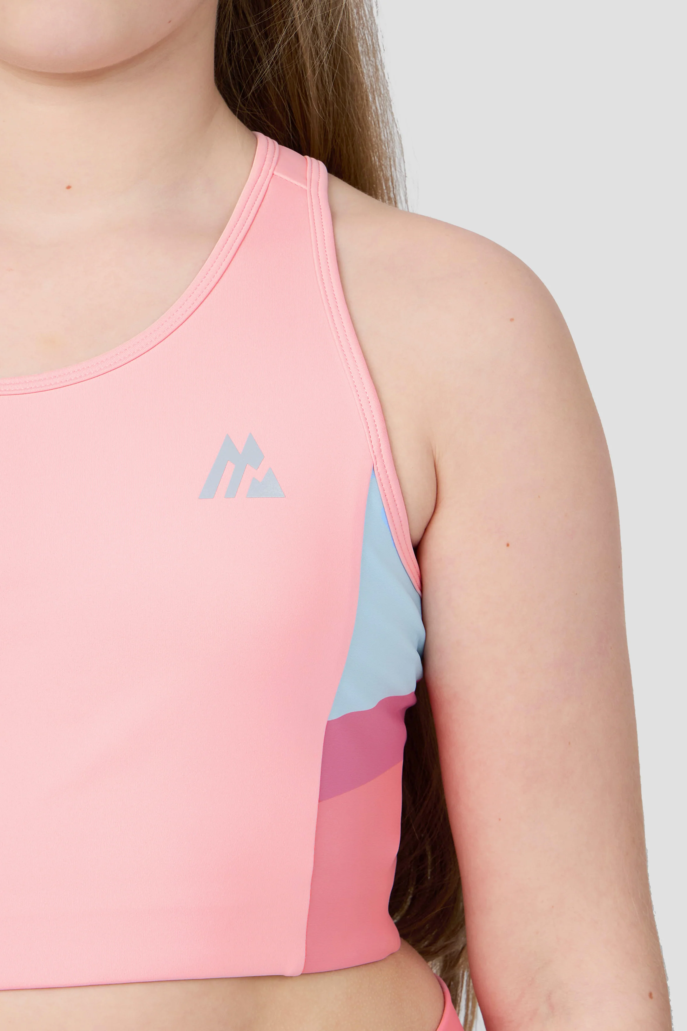 Girls Lumina Sports Bra - Ballet/Sweet Pink/Powder Pink/Misty Blue - Image 3