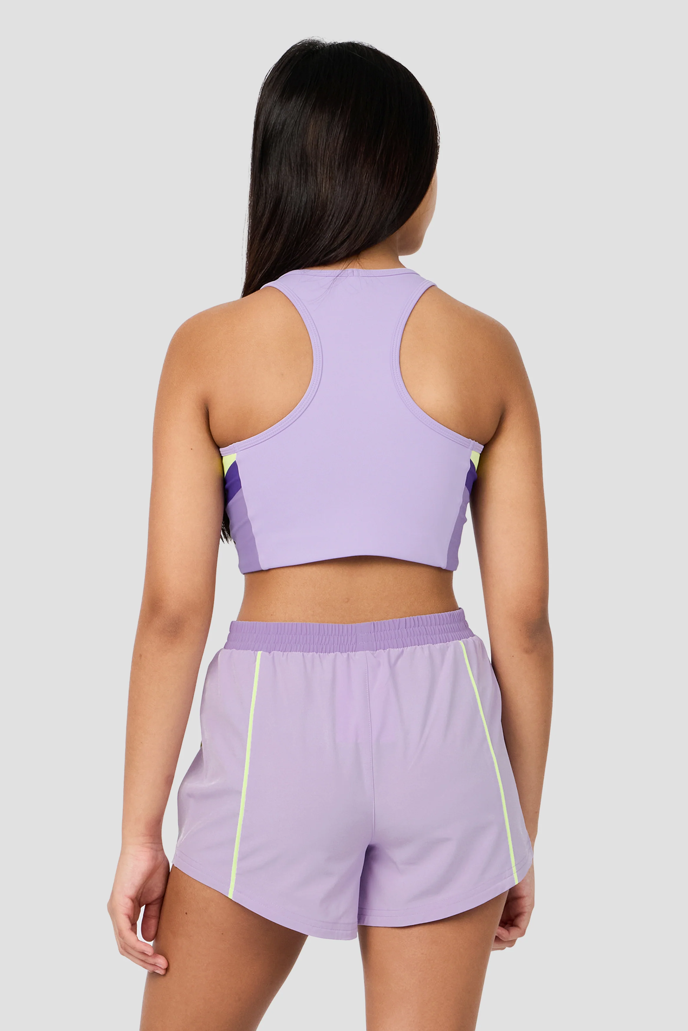 Girls Lumina Sports Bra - Parma/Lilac Chalk/Palazzo/Apple - Image 2