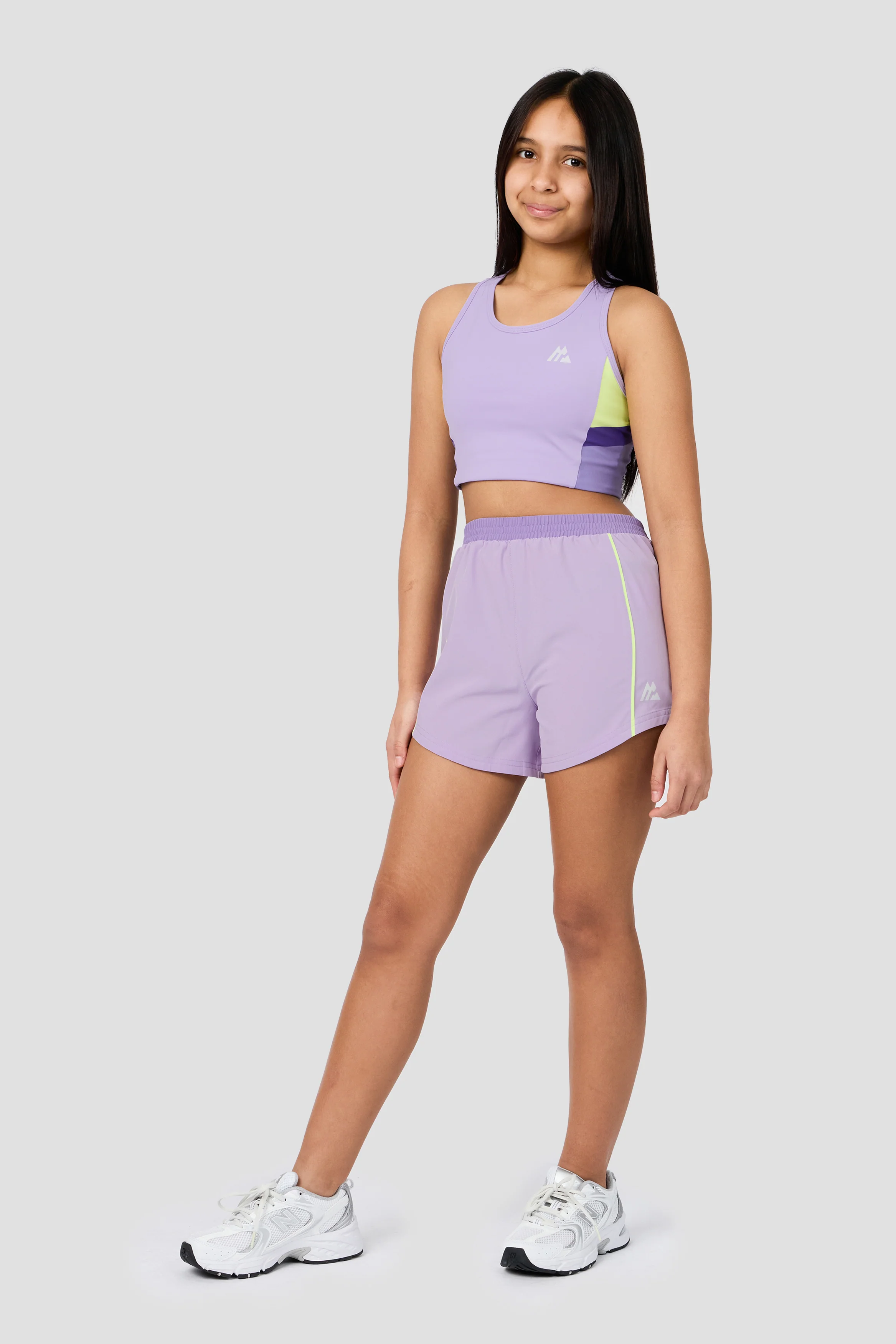 Girls Lumina Sports Bra - Parma/Lilac Chalk/Palazzo/Apple - Image 3