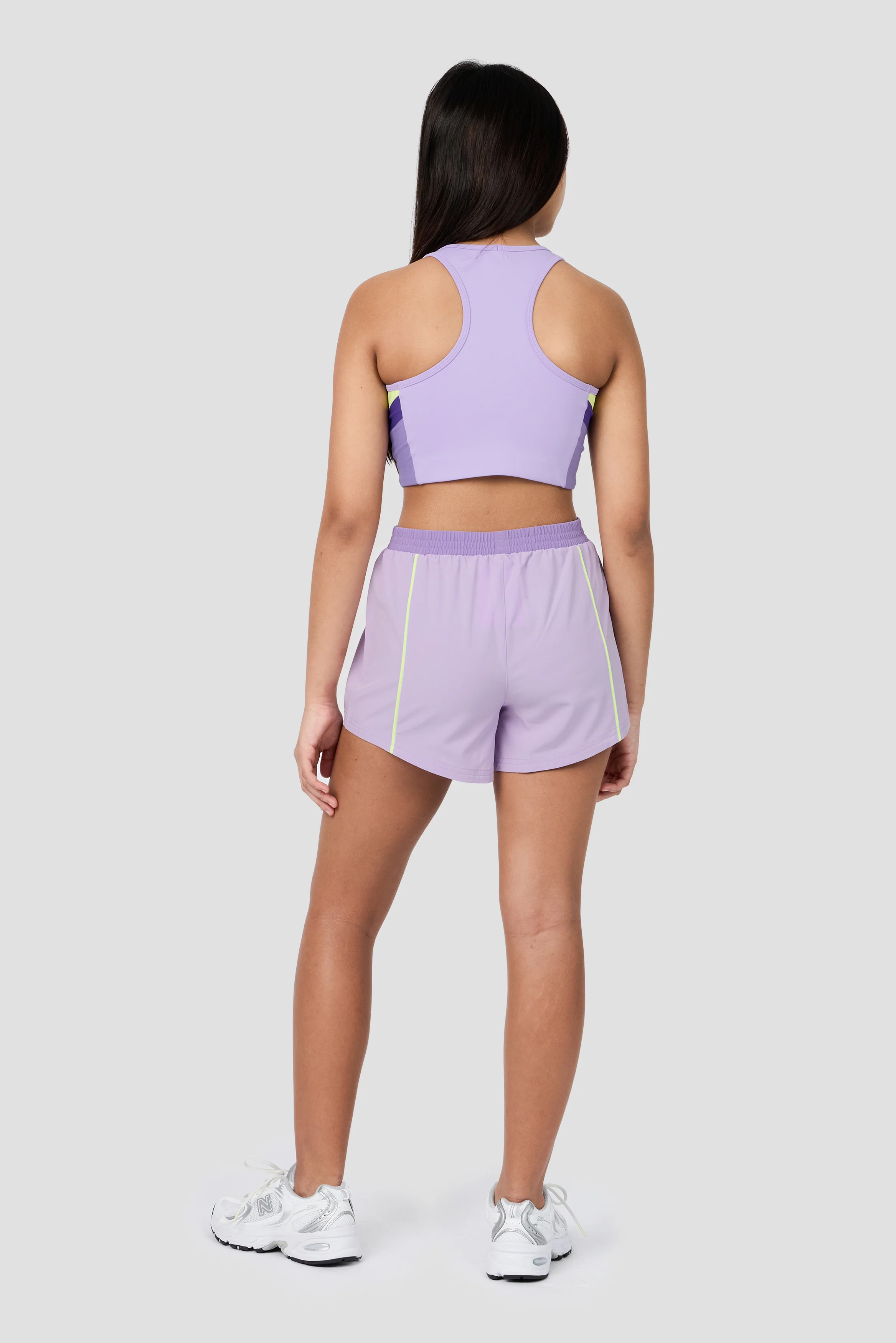 Girls Lumina Sports Bra - Parma/Lilac Chalk/Palazzo/Apple - Image 4