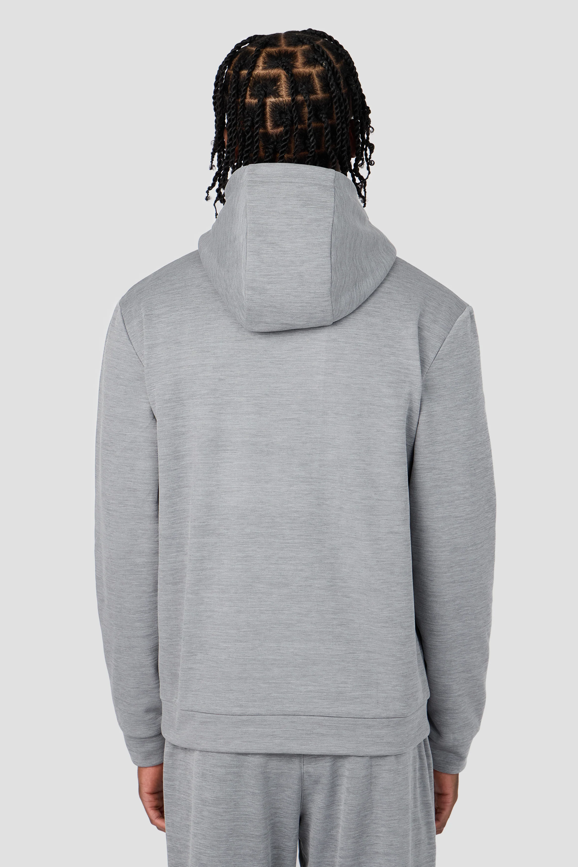 Rapid Fleece Hood - Cement Grey Marl - Image 2