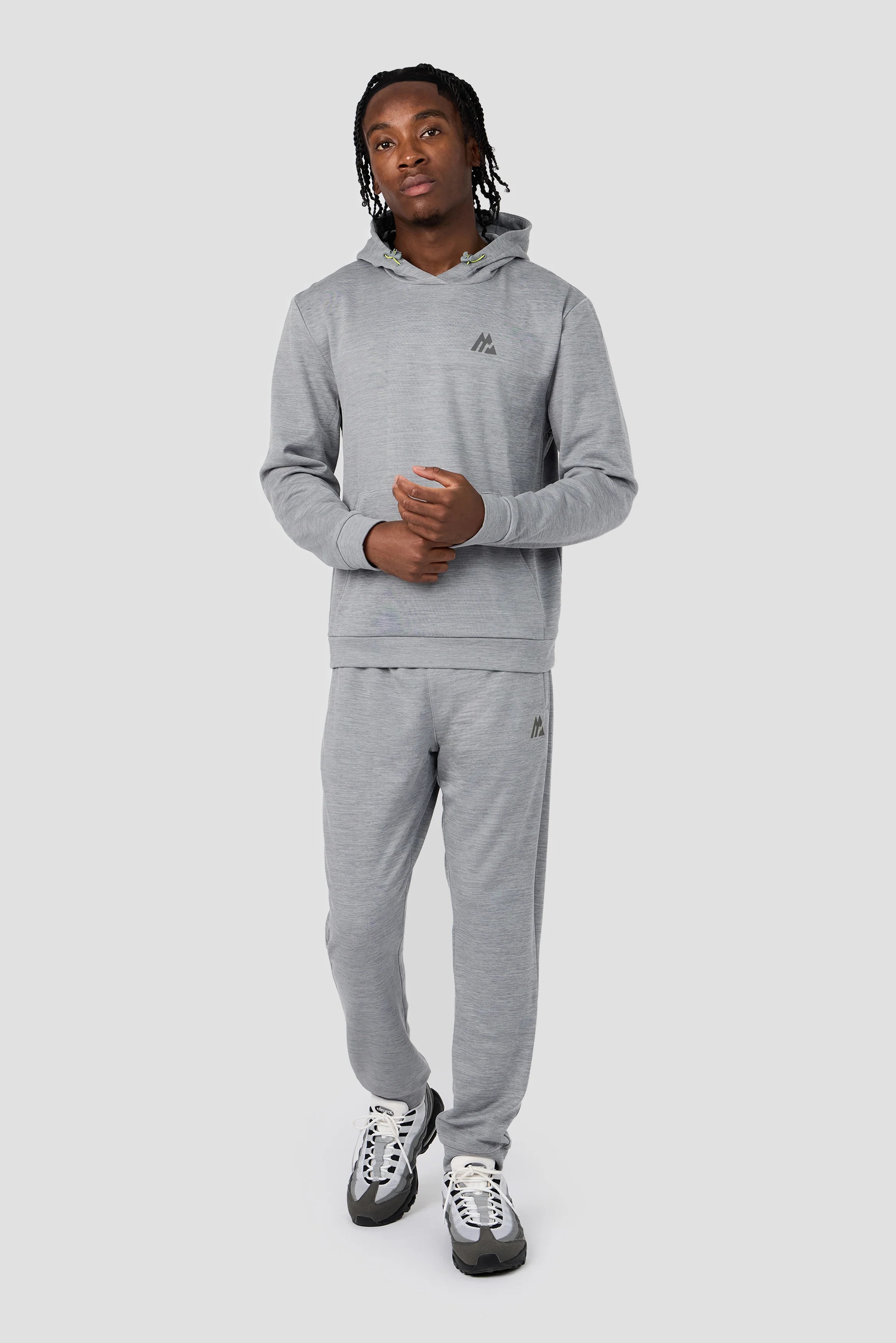 Rapid Fleece Hood - Cement Grey Marl - Image 3