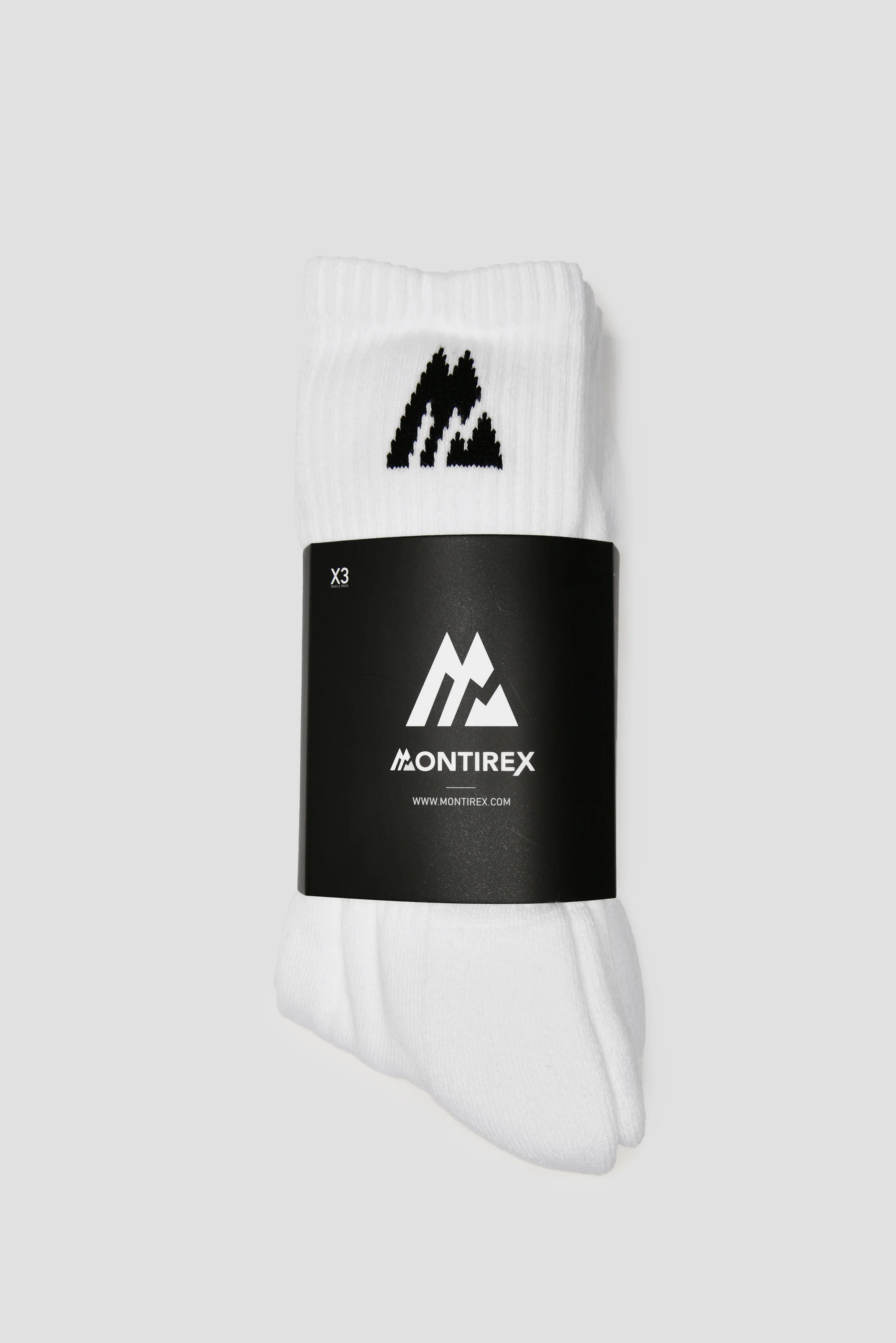 MTX Performance Socks 3 Pack - White/Black - Image 2