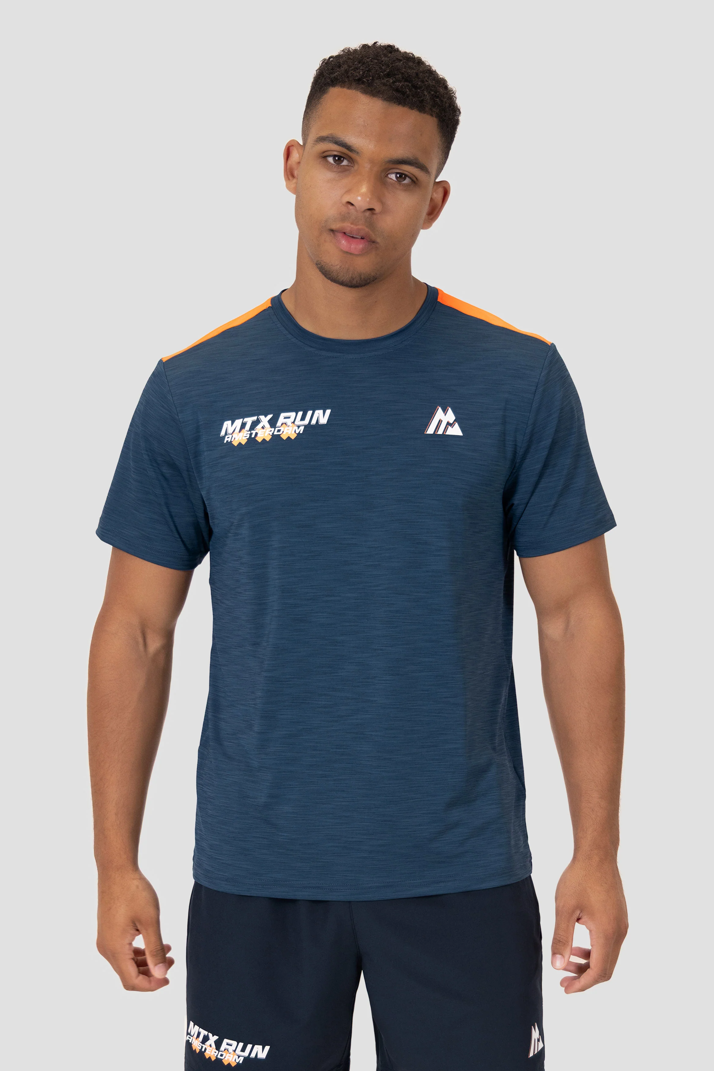 MTX Run City Amsterdam T-Shirt - Naval/Fiery Orange