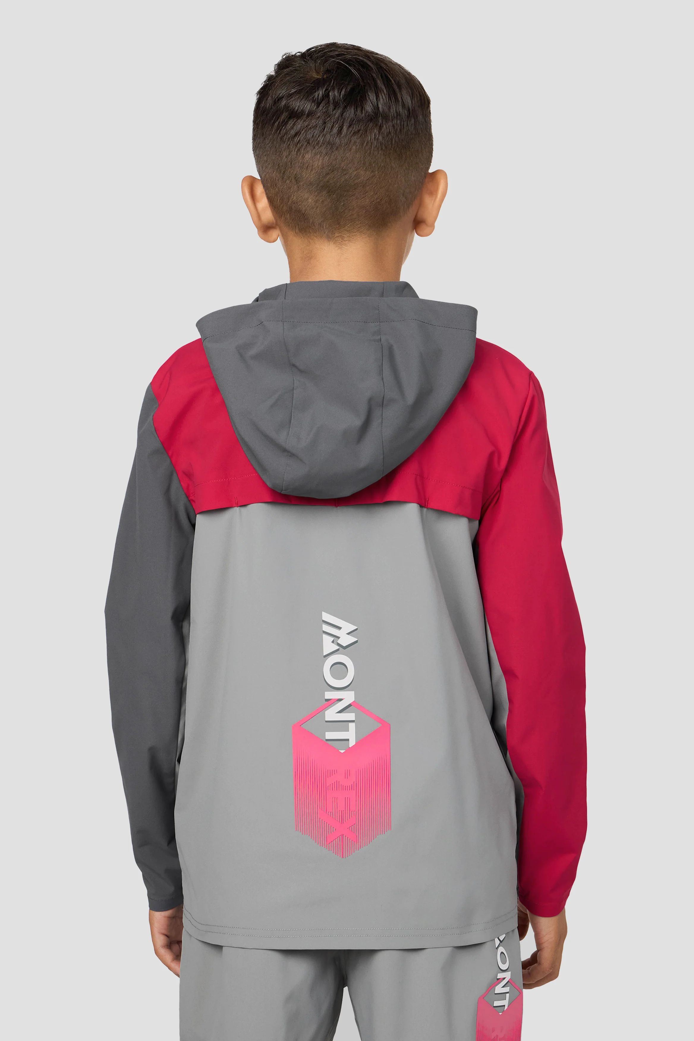 Boys MTX Run Jacket - Platinum Grey/Slate Grey/Pomegranate - Image 2