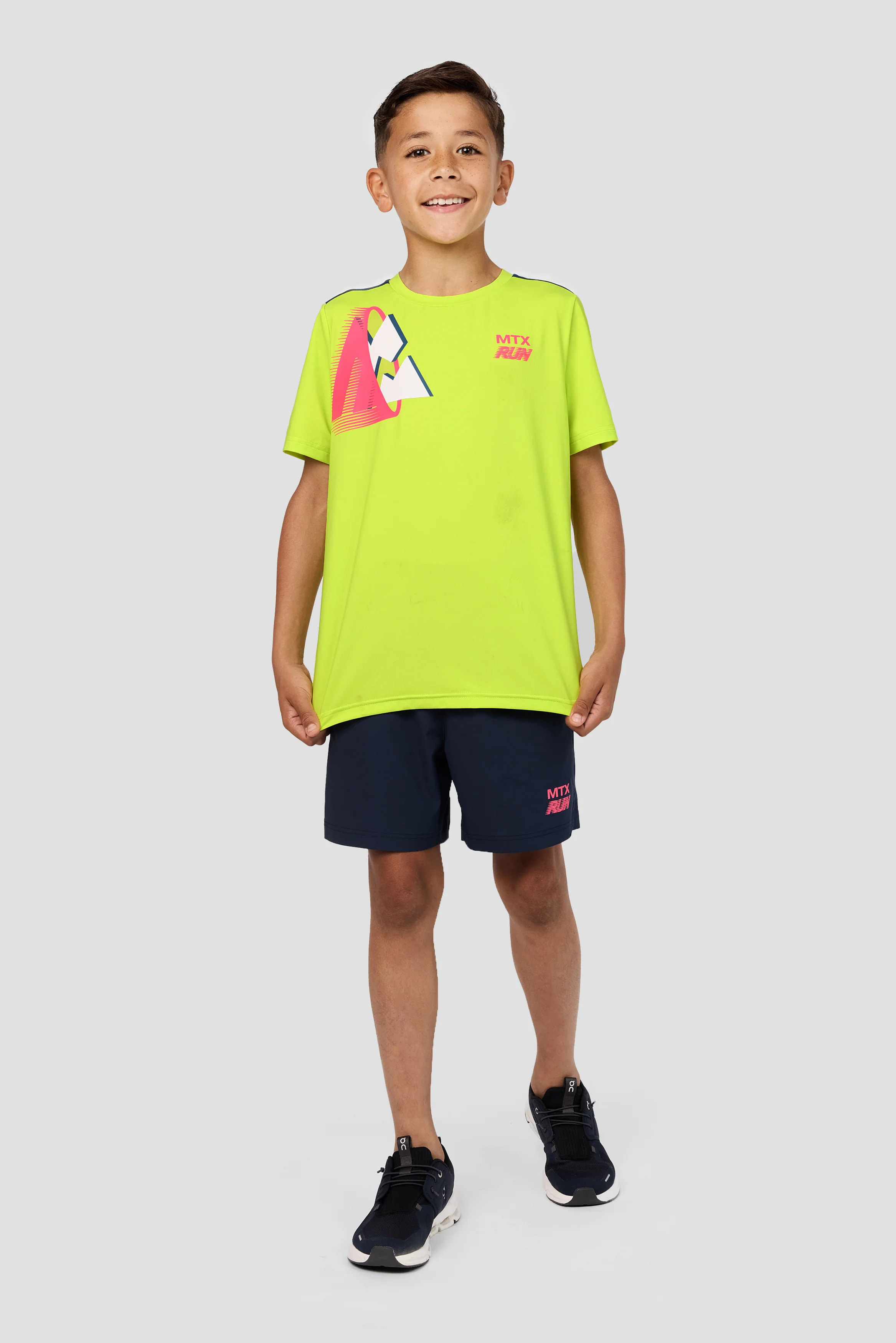 Boys MTX Run T-Shirt - Hazard/Naval - Image 3