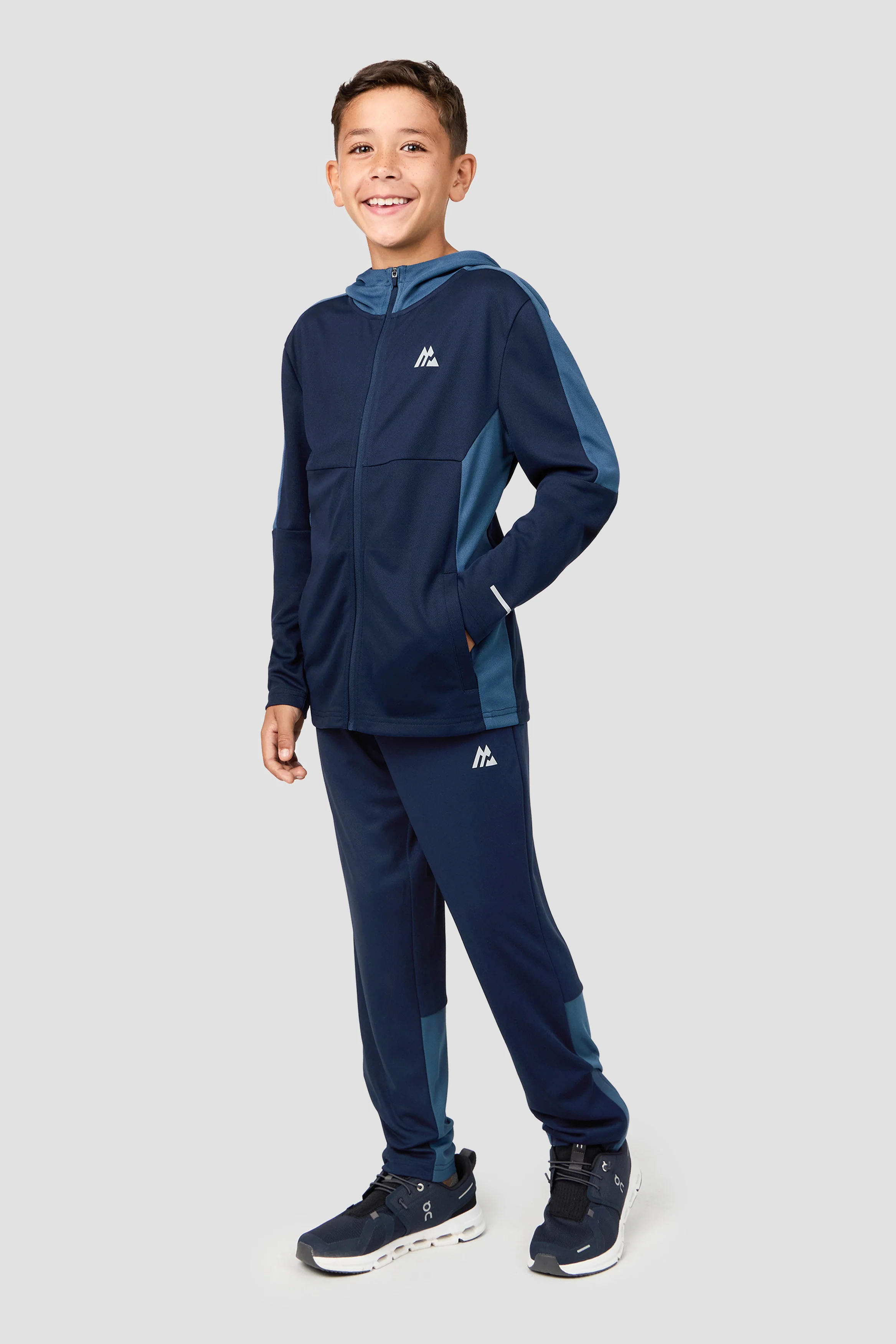 Boys Pace 2.0 Tracksuit Set - Midnight Blue/Naval