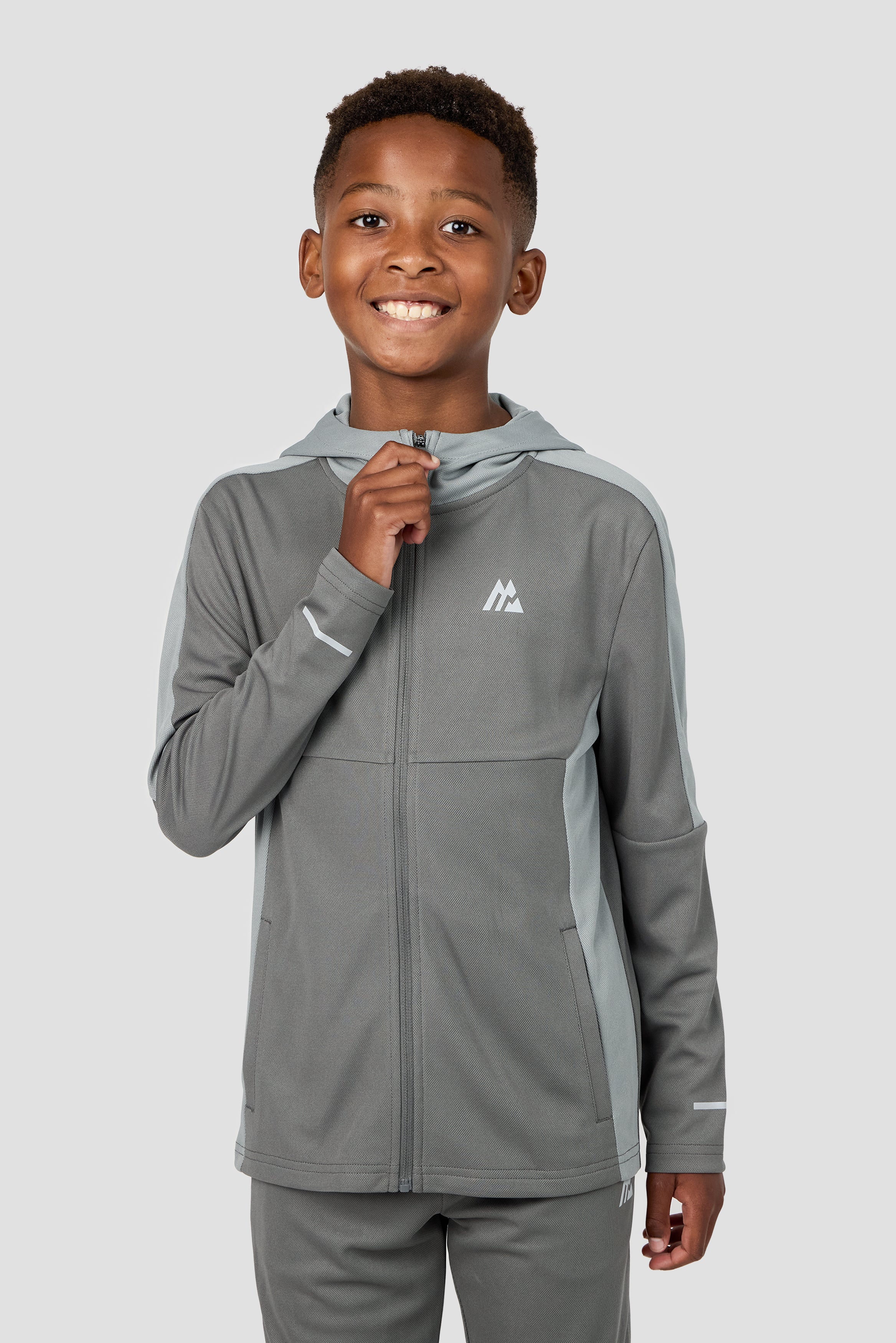 Boys Pace 2.0 Tracksuit Set - Cement Grey/Platinum Grey - Image 3