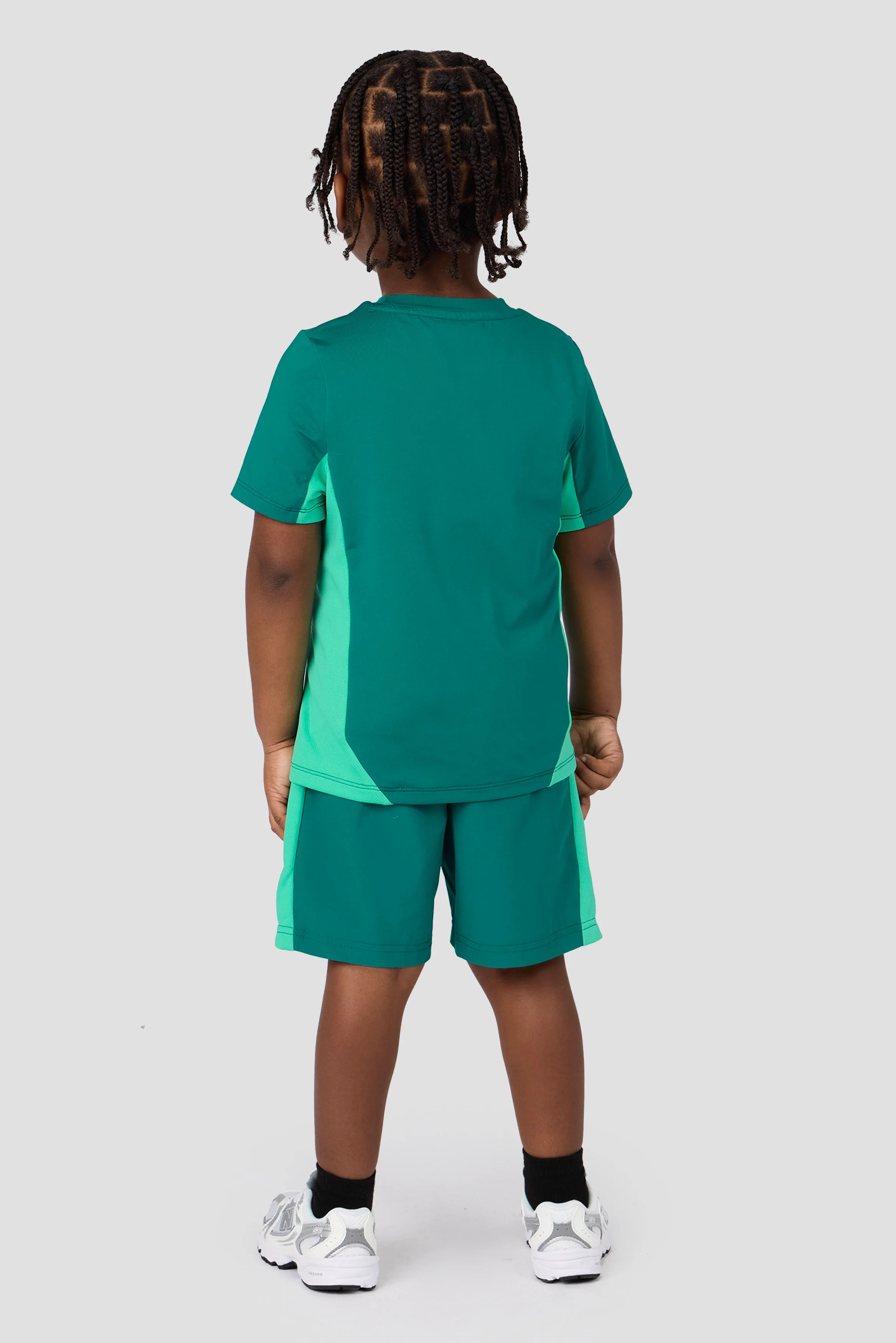 Infant Boys Peak 2.0 T-Shirt/Short Set - Lagoon Green/Mint Blue - Image 2