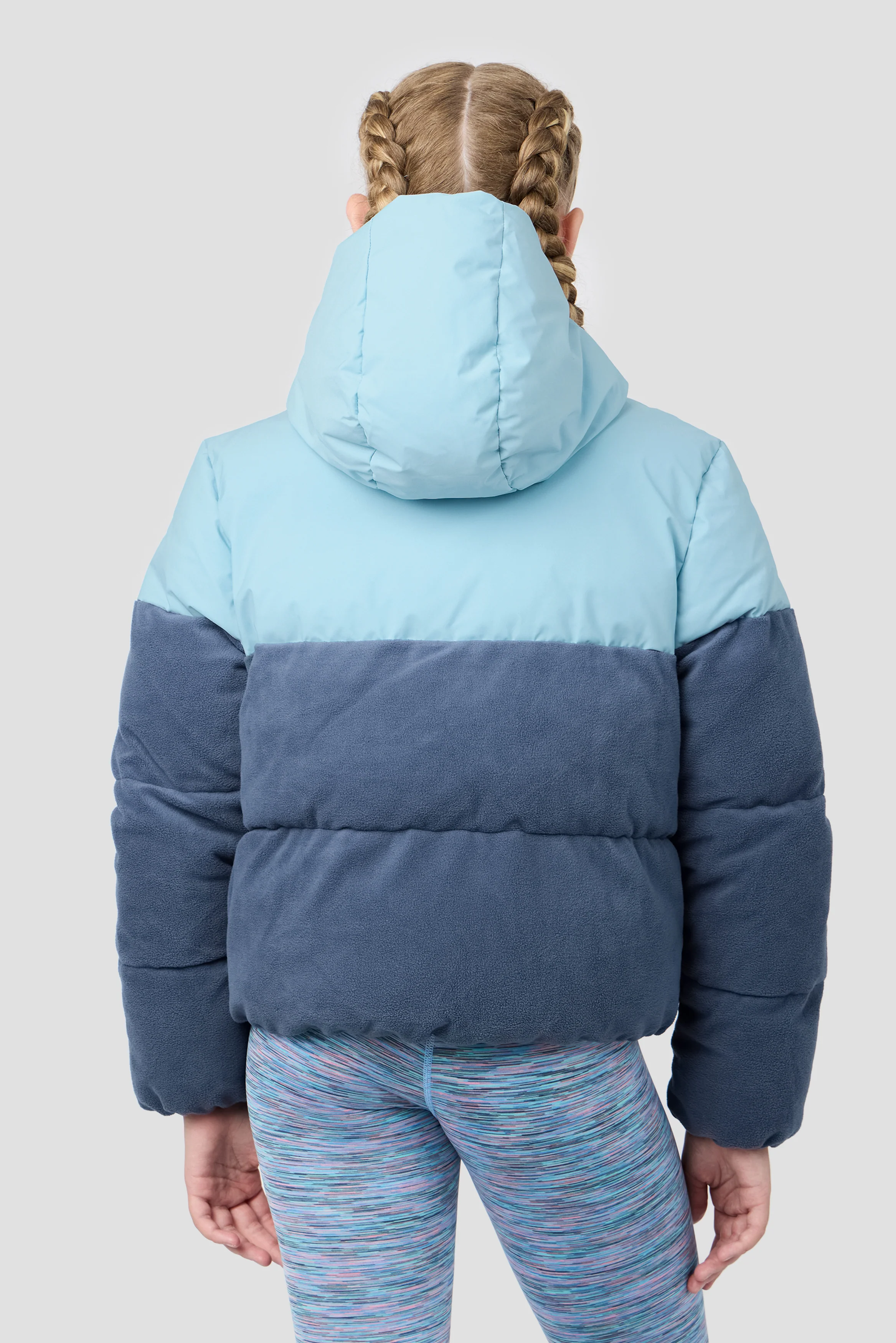 Girls Snowbird Jacket - Fresh Water/Greyed Indigo - Image 2