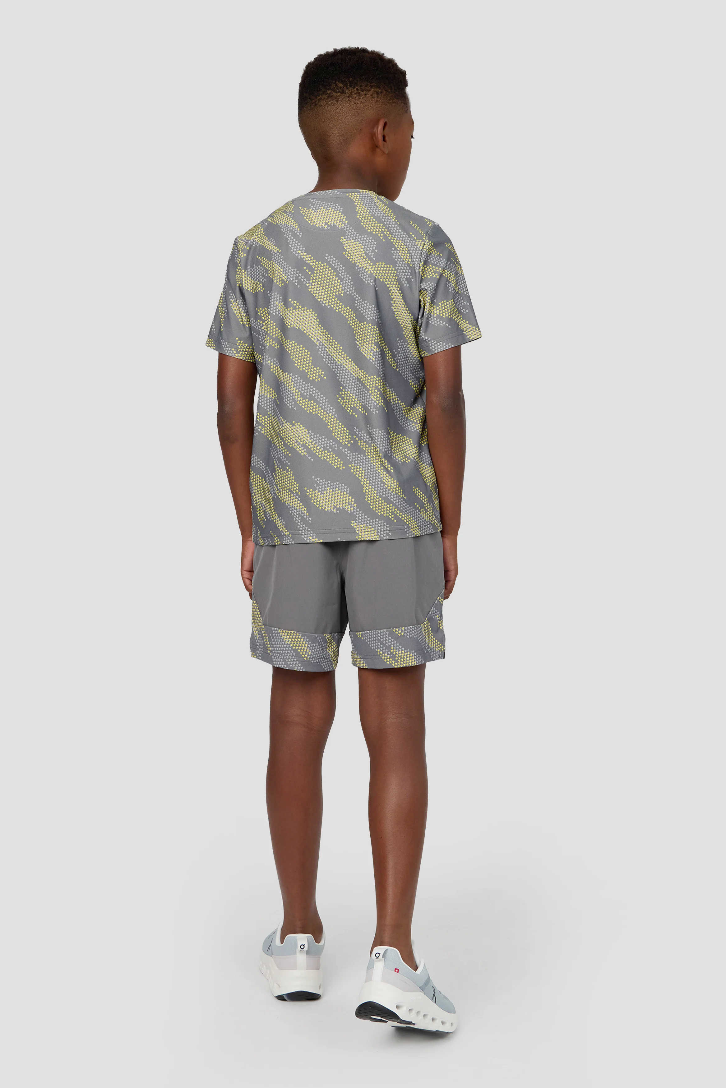 Boys Thera T-Shirt - Cement Grey/Platinum Grey/OG Neon - Image 4