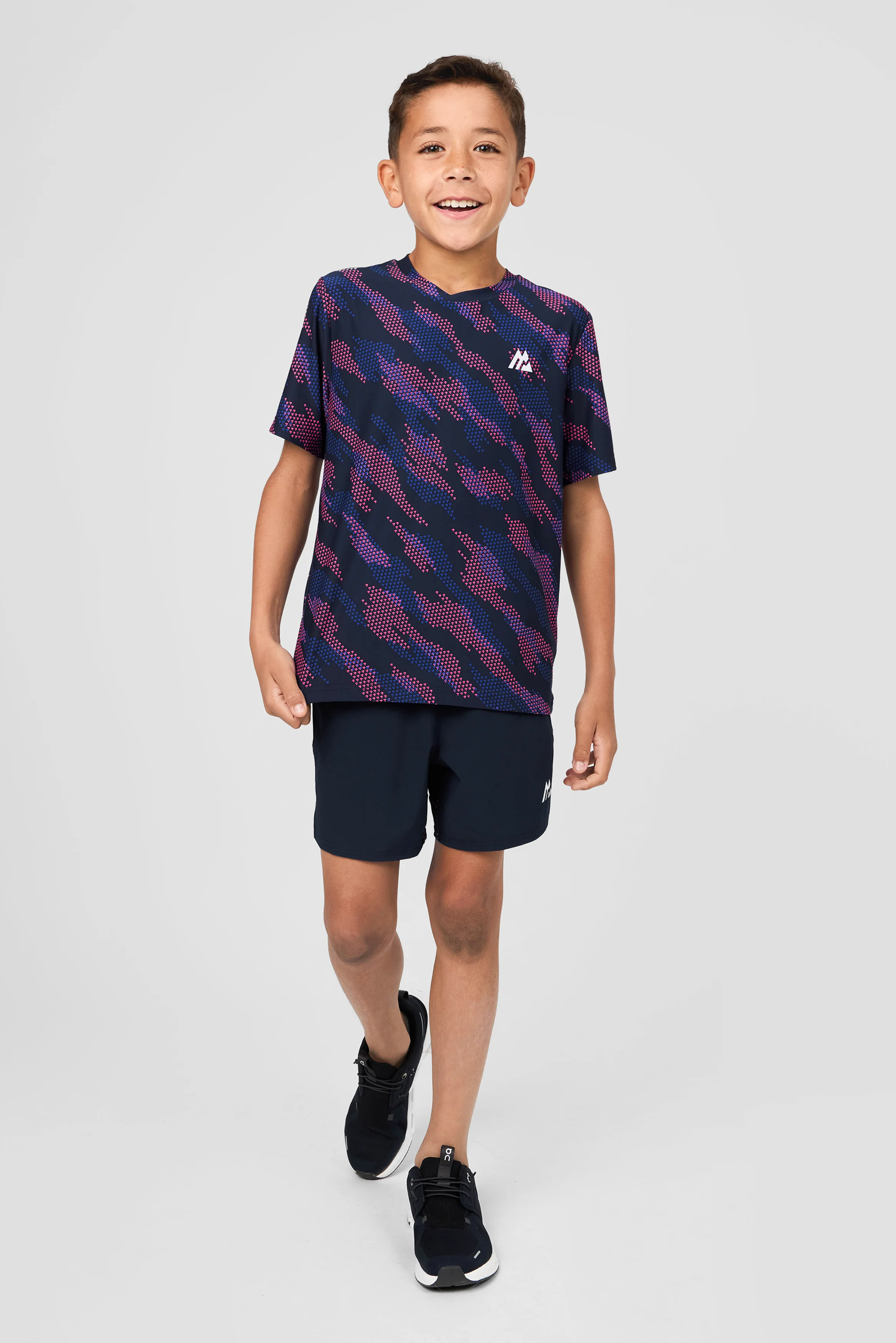 Boys Thera T-Shirt - Midnight Blue/Cobalt/Shocking Pink - Image 3