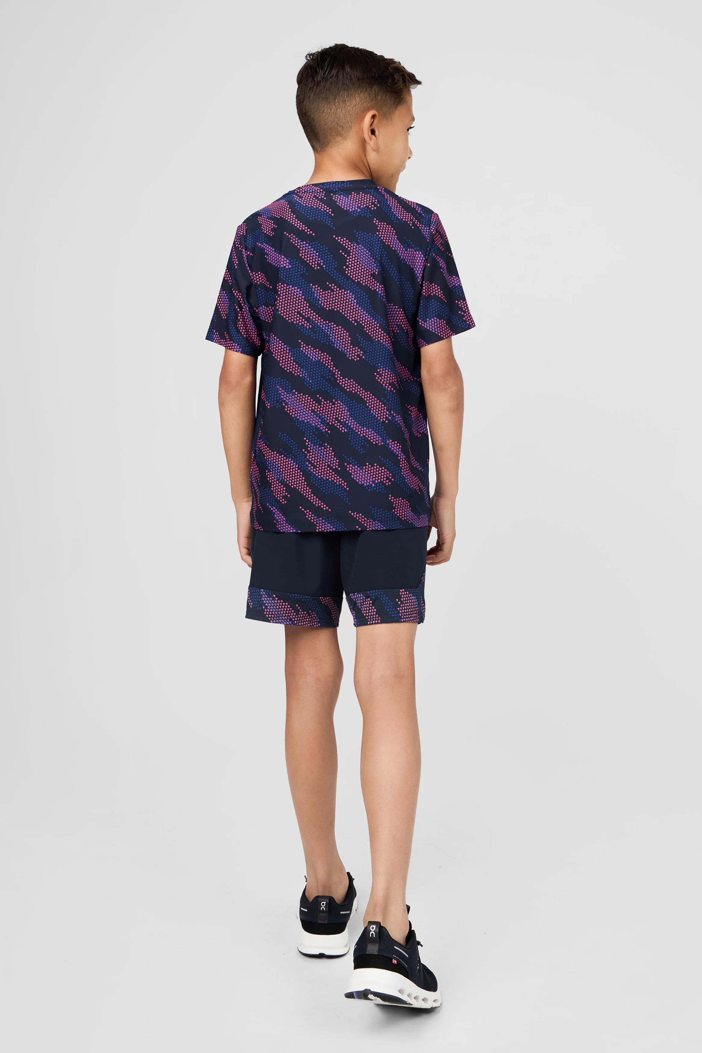 Boys Thera T-Shirt - Midnight Blue/Cobalt/Shocking Pink - Image 4