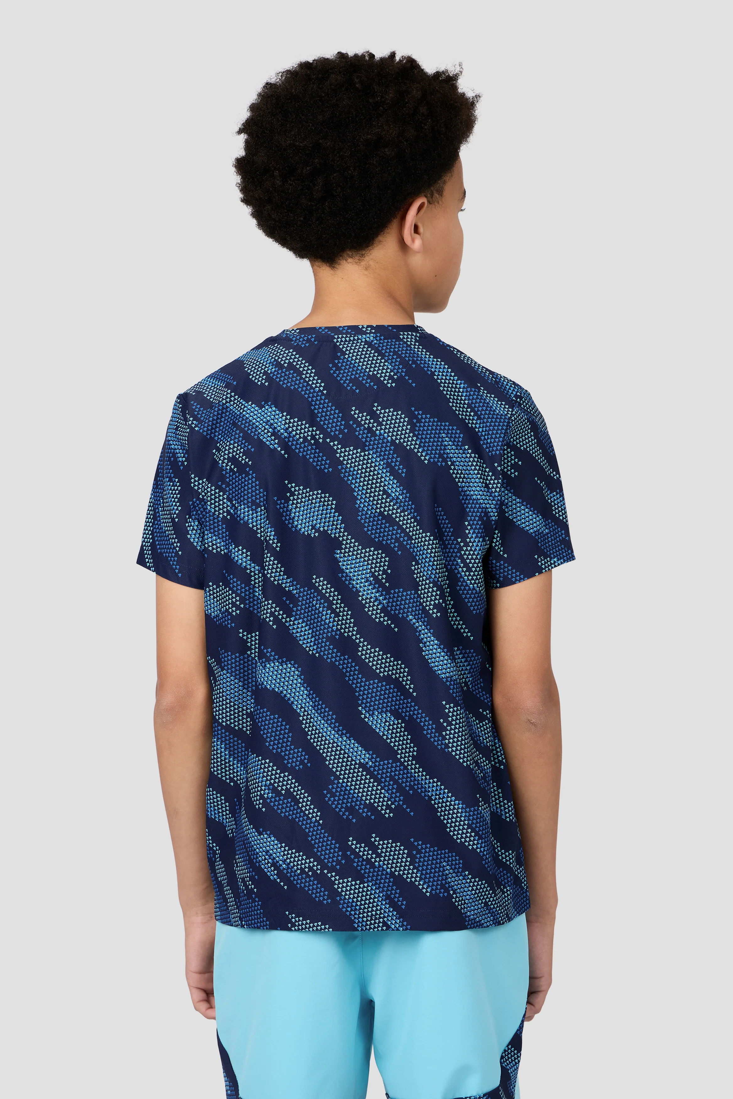 Boys Thera T-Shirt - Neon Sky/Midnight Blue/Cobalt - Image 2