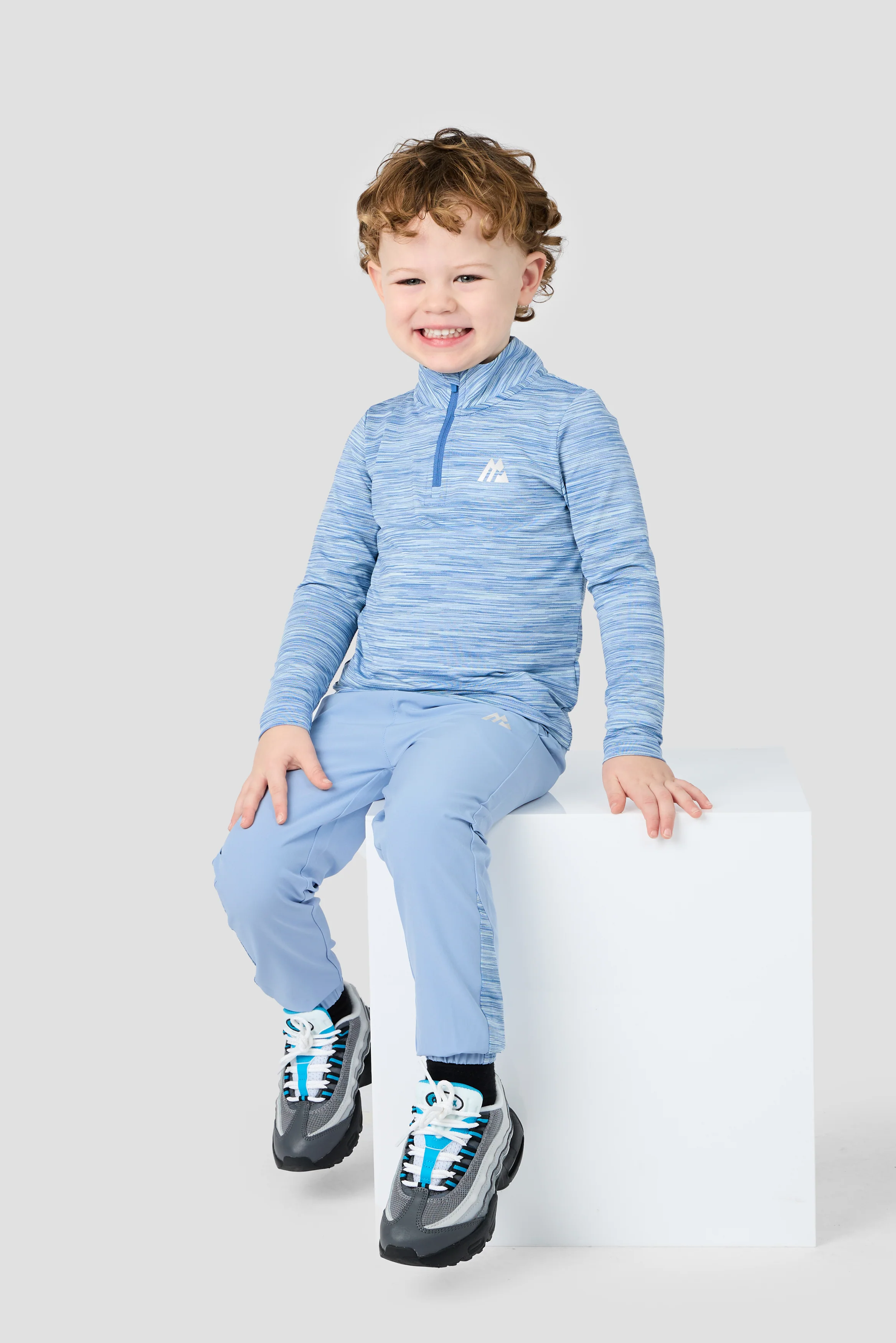 Infant Boys Trail 1/4 Zip -  Charcoal Blue Multi - Image 3