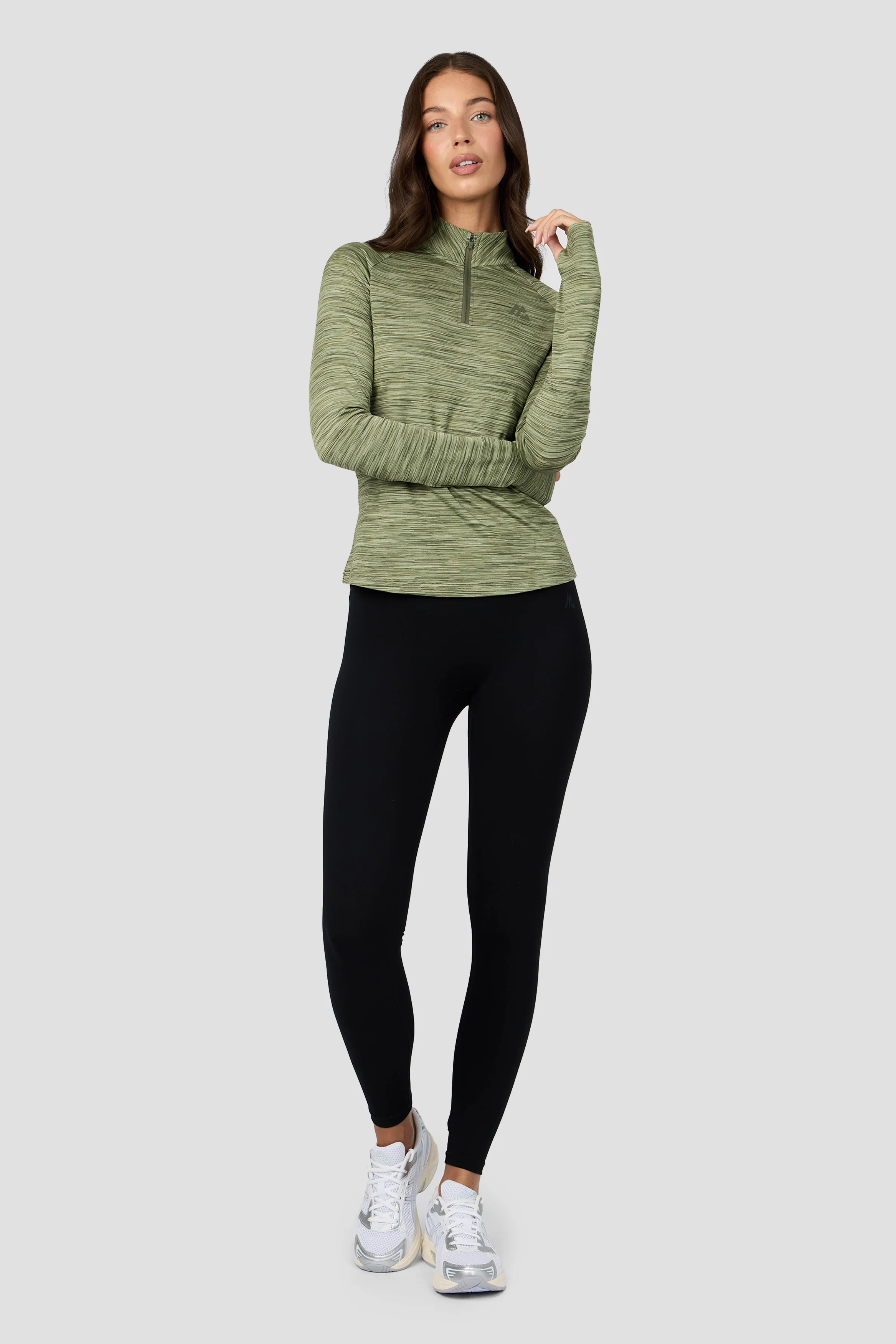 Women's Trail 1/4 Zip - Khaki Multi - Image 3