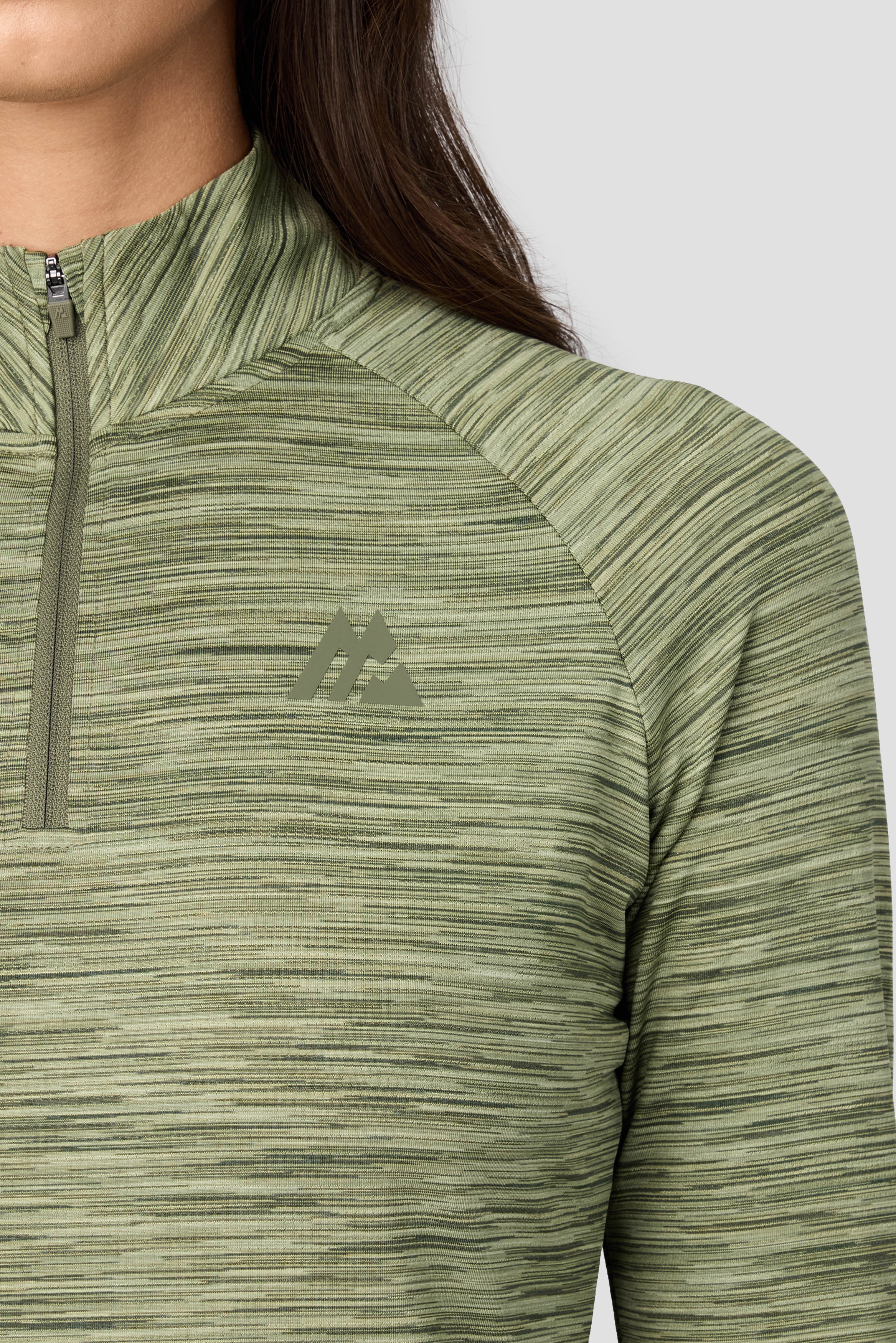 Women's Trail 1/4 Zip - Khaki Multi - Image 5