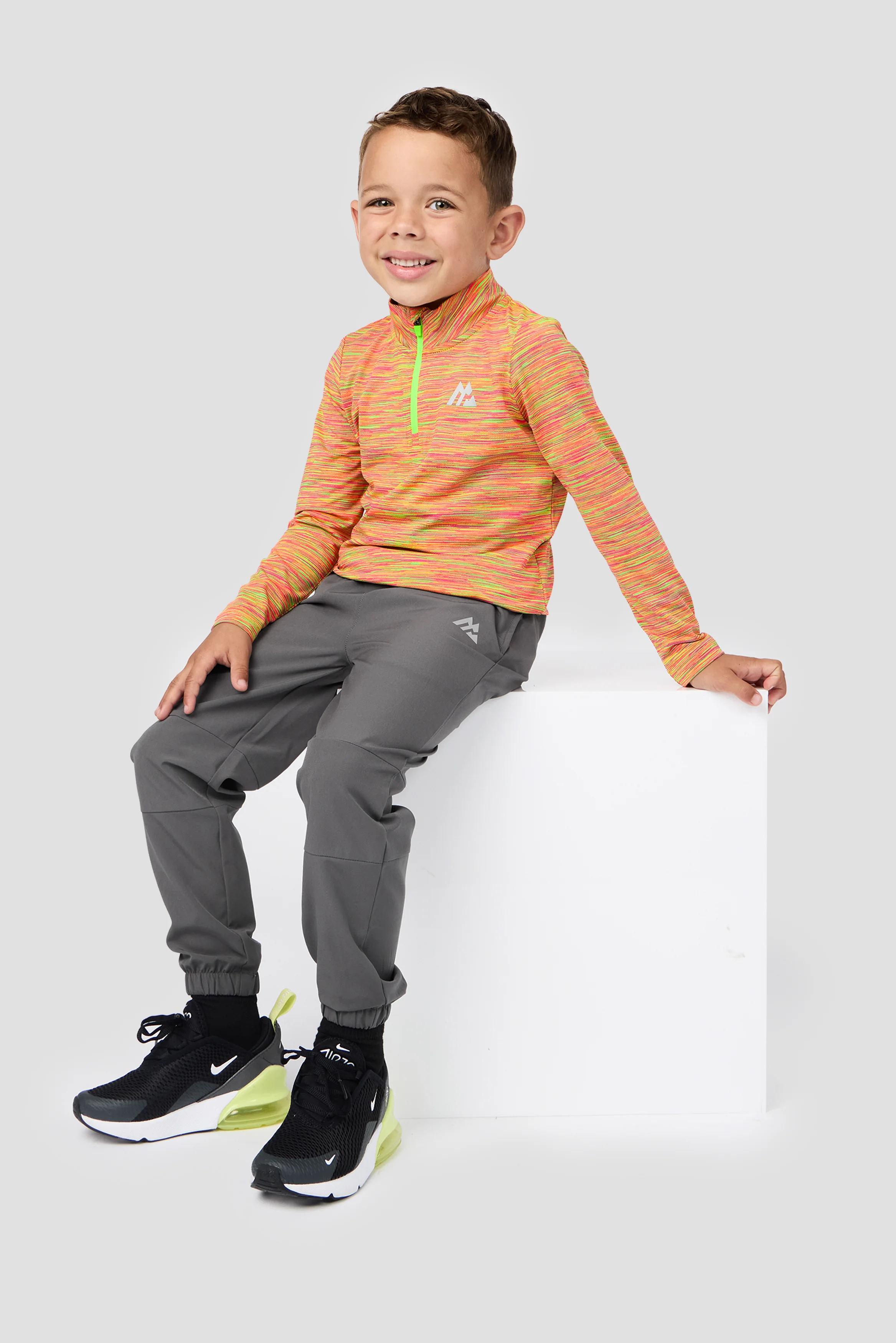 Infant Boys Trail 1/4 Zip - Red/Green Multi - Image 3