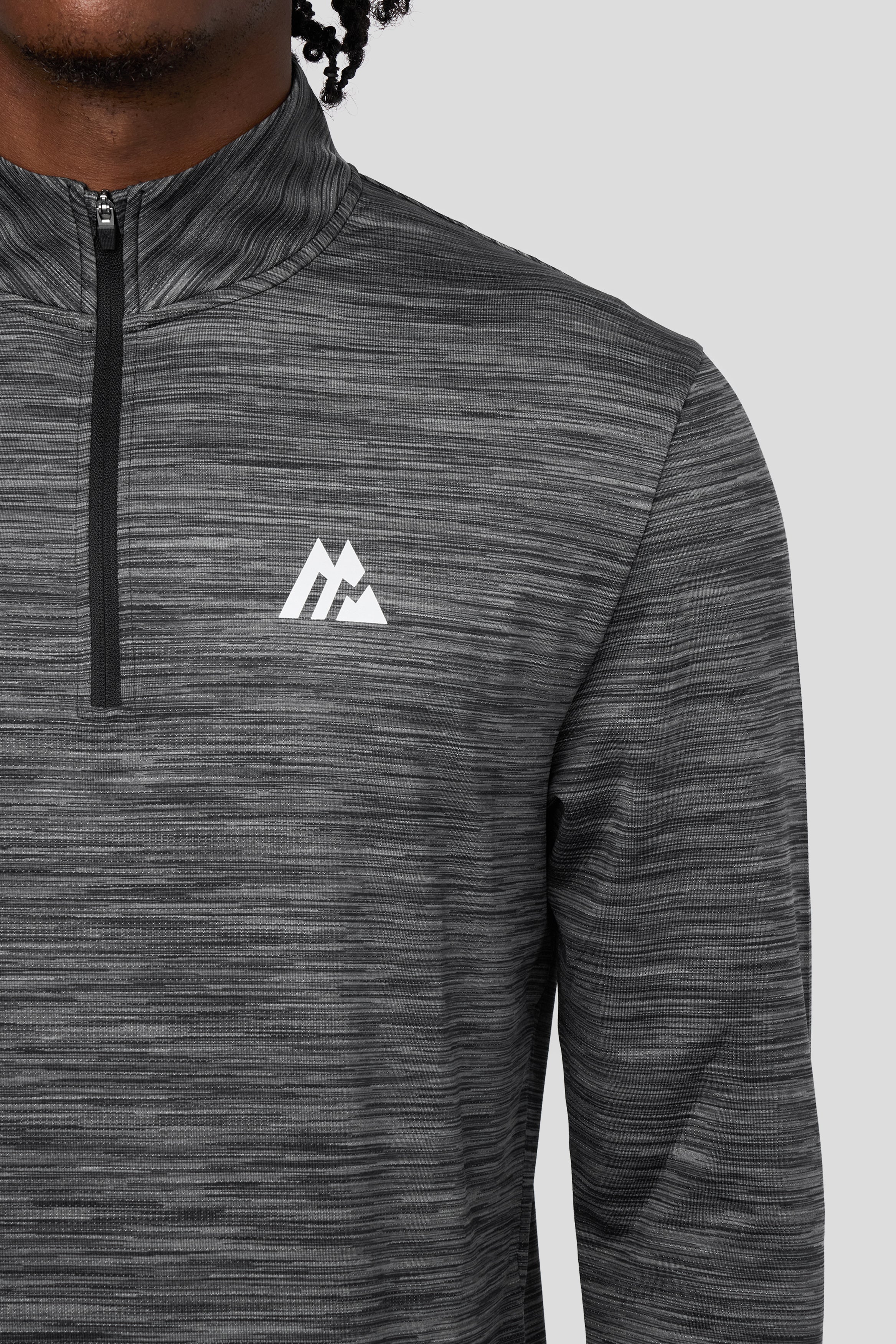 Trail 1/4 Zip - Black/Grey - Image 5
