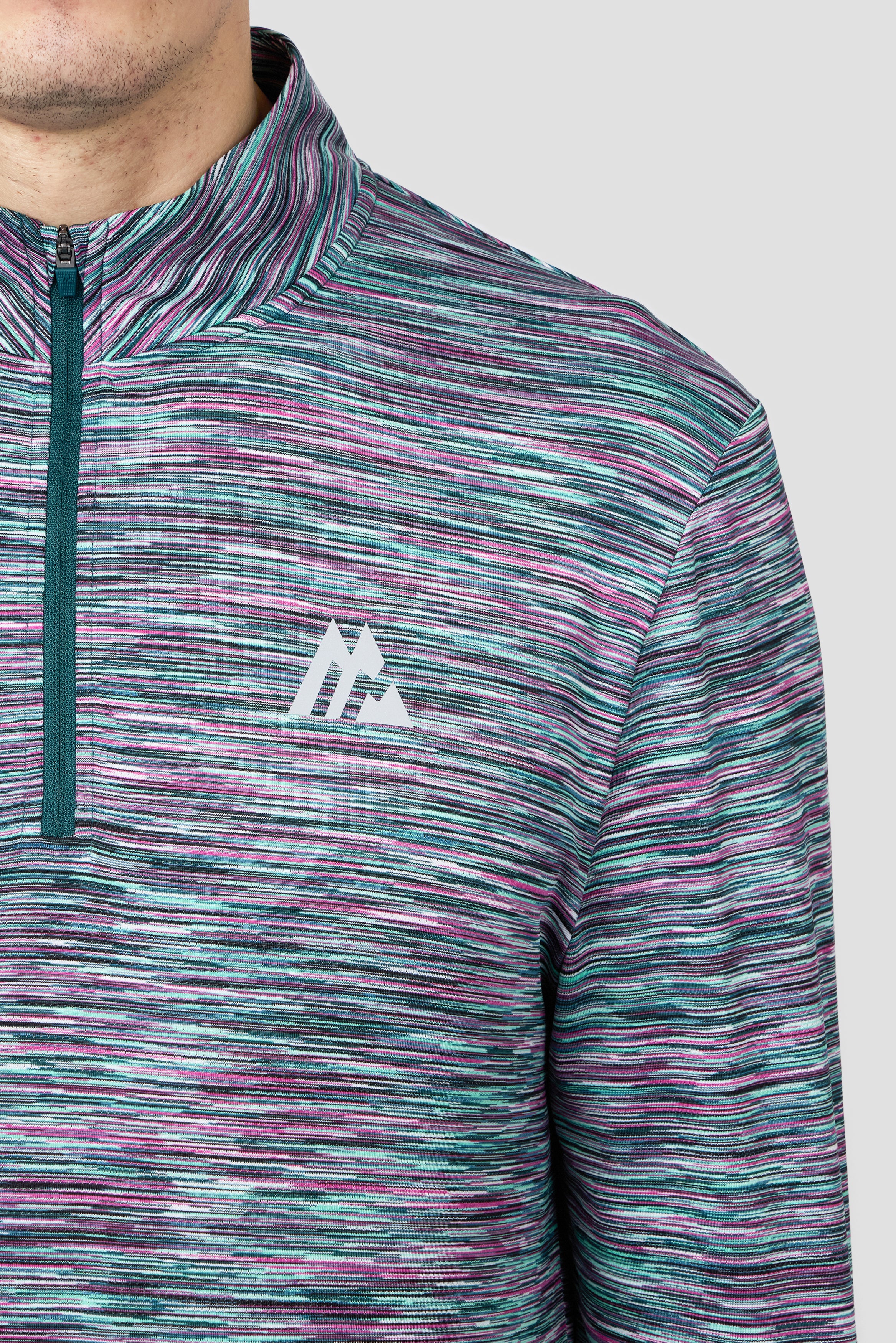 Trail 1/4 Zip - Black/Teal/Pink/White - Image 4