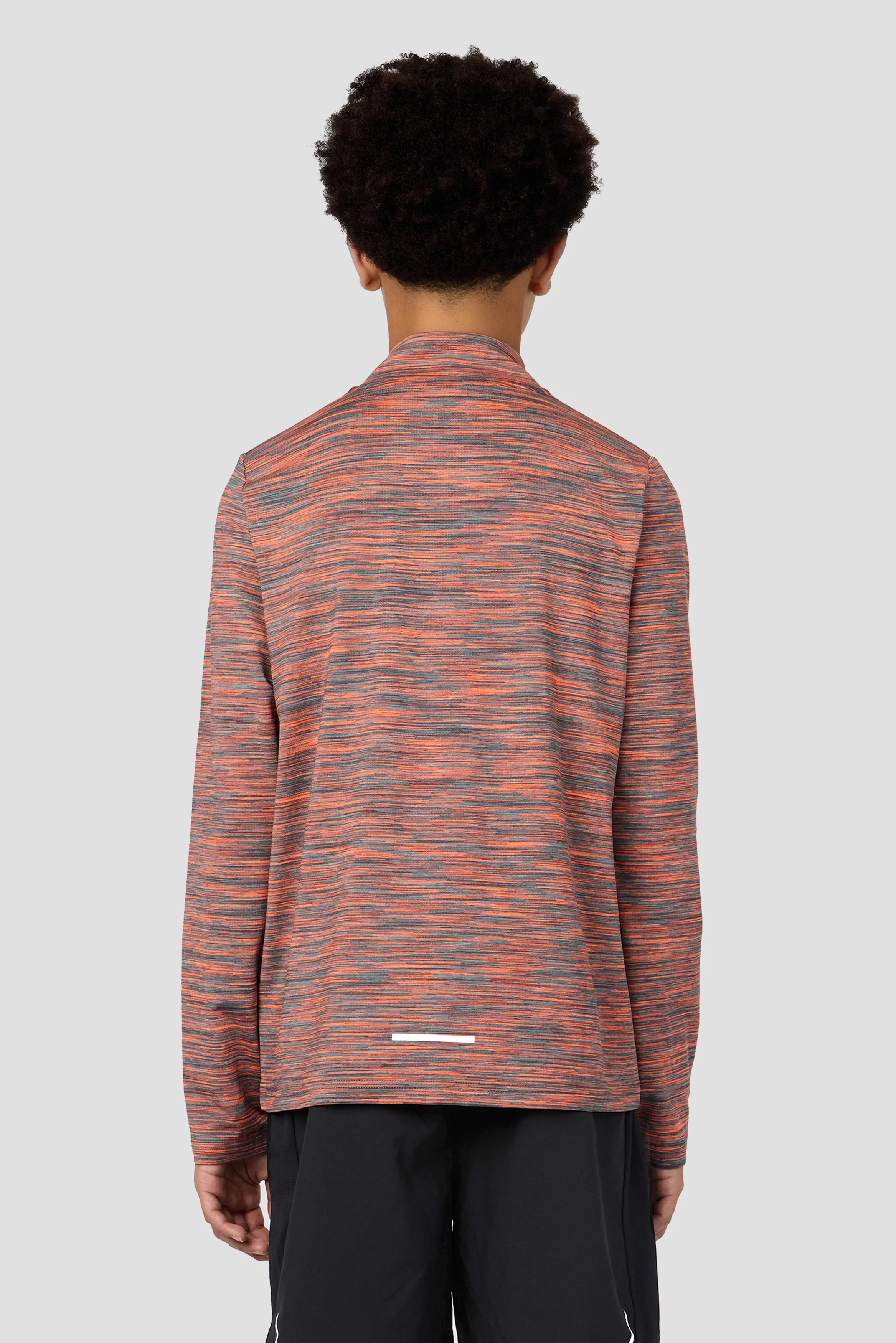 Boys Trail 1/4 Zip - Grey/Orange - Image 2