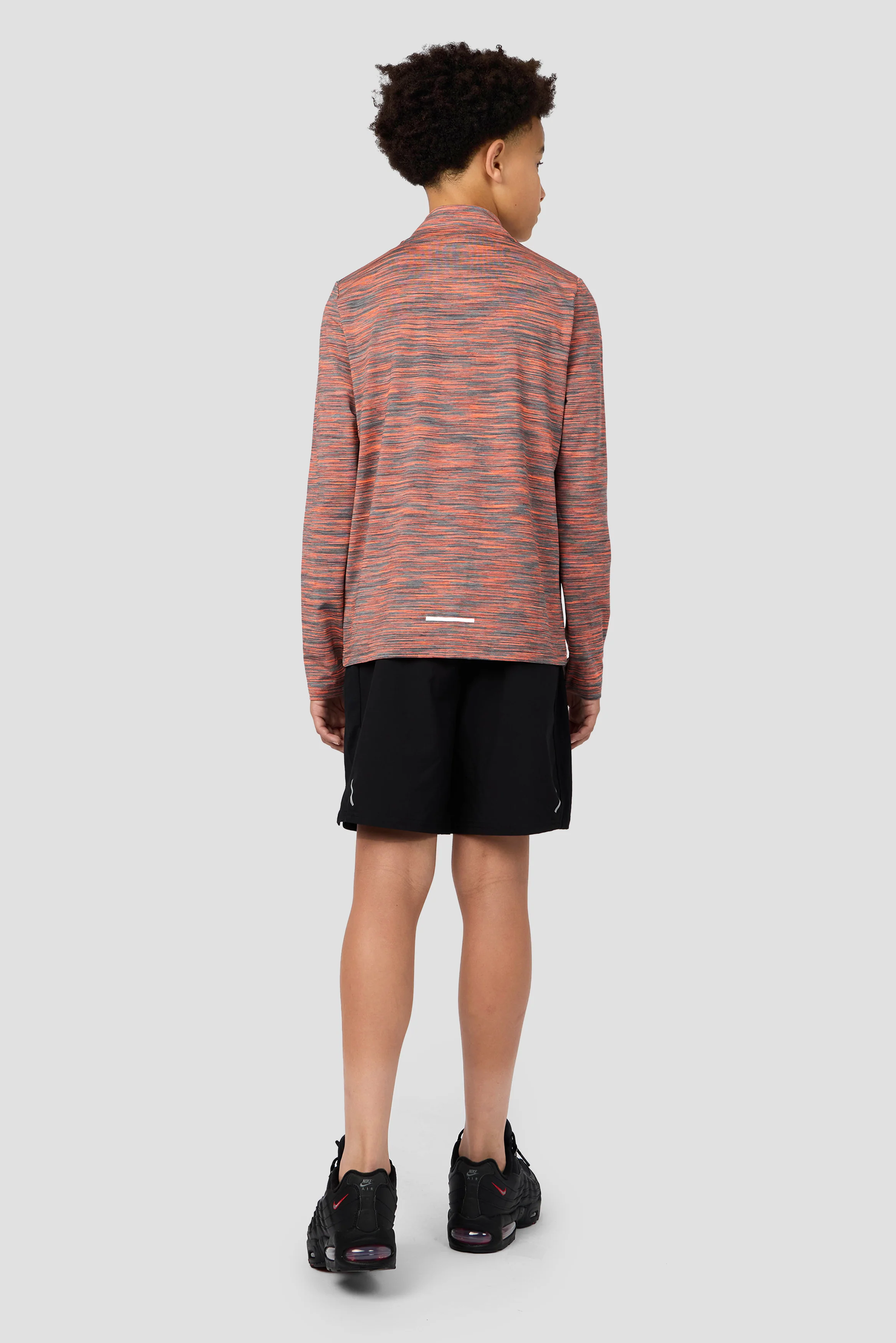 Boys Trail 1/4 Zip - Grey/Orange - Image 4