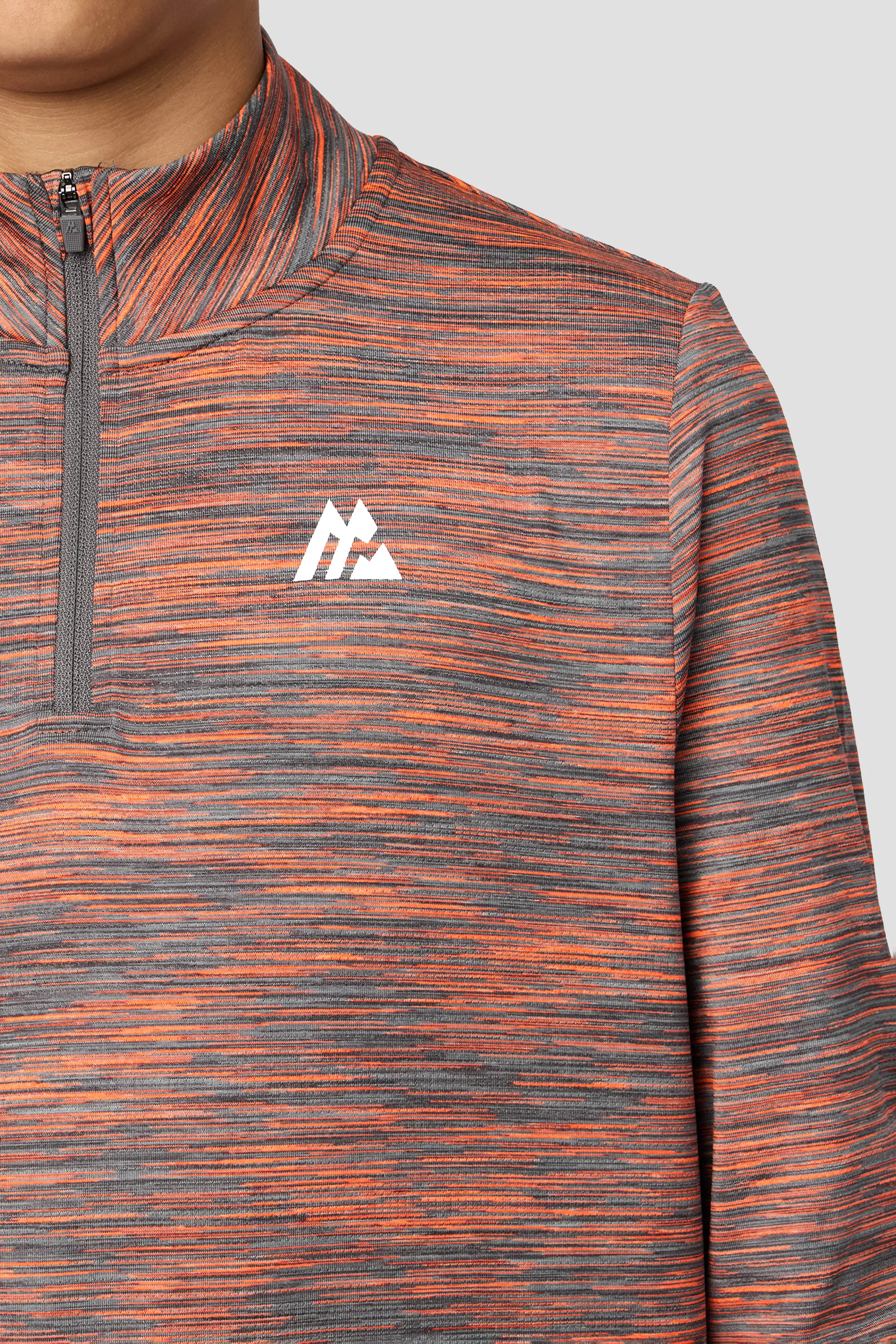 Boys Trail 1/4 Zip - Grey/Orange - Image 5