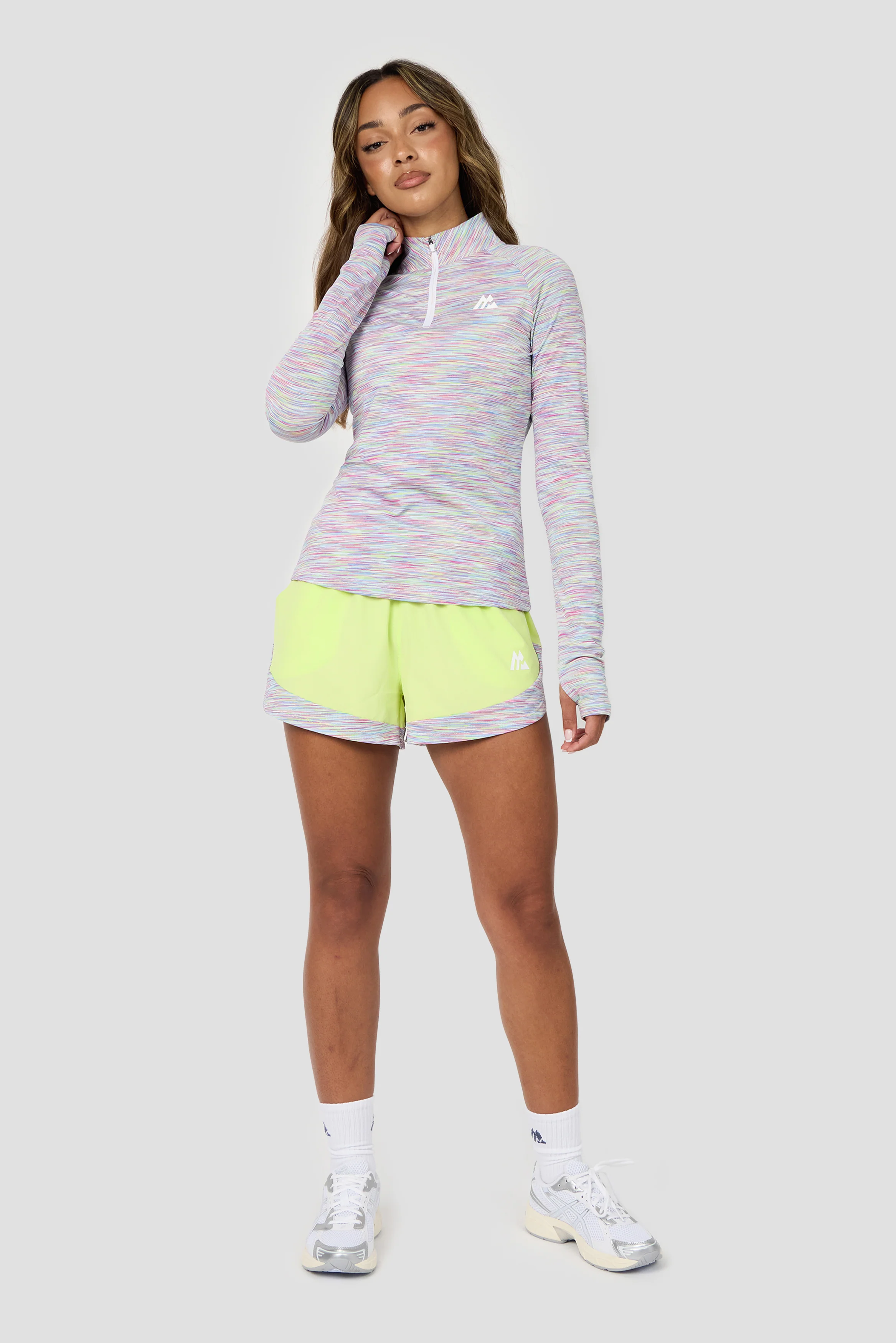 Women's Trail 1/4 Zip - Green/Pink/Multi - Image 3