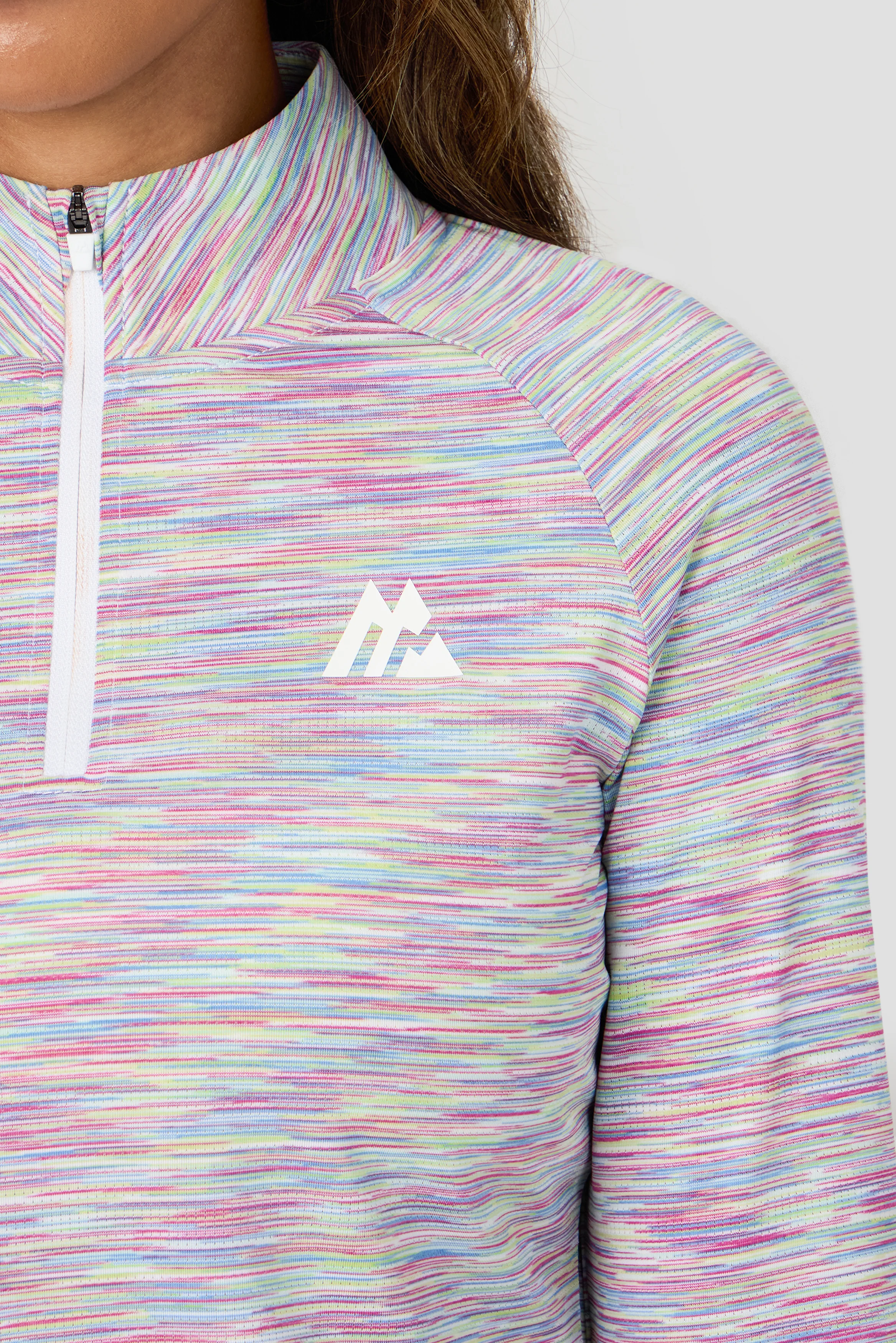 Women's Trail 1/4 Zip - Green/Pink/Multi - Image 6