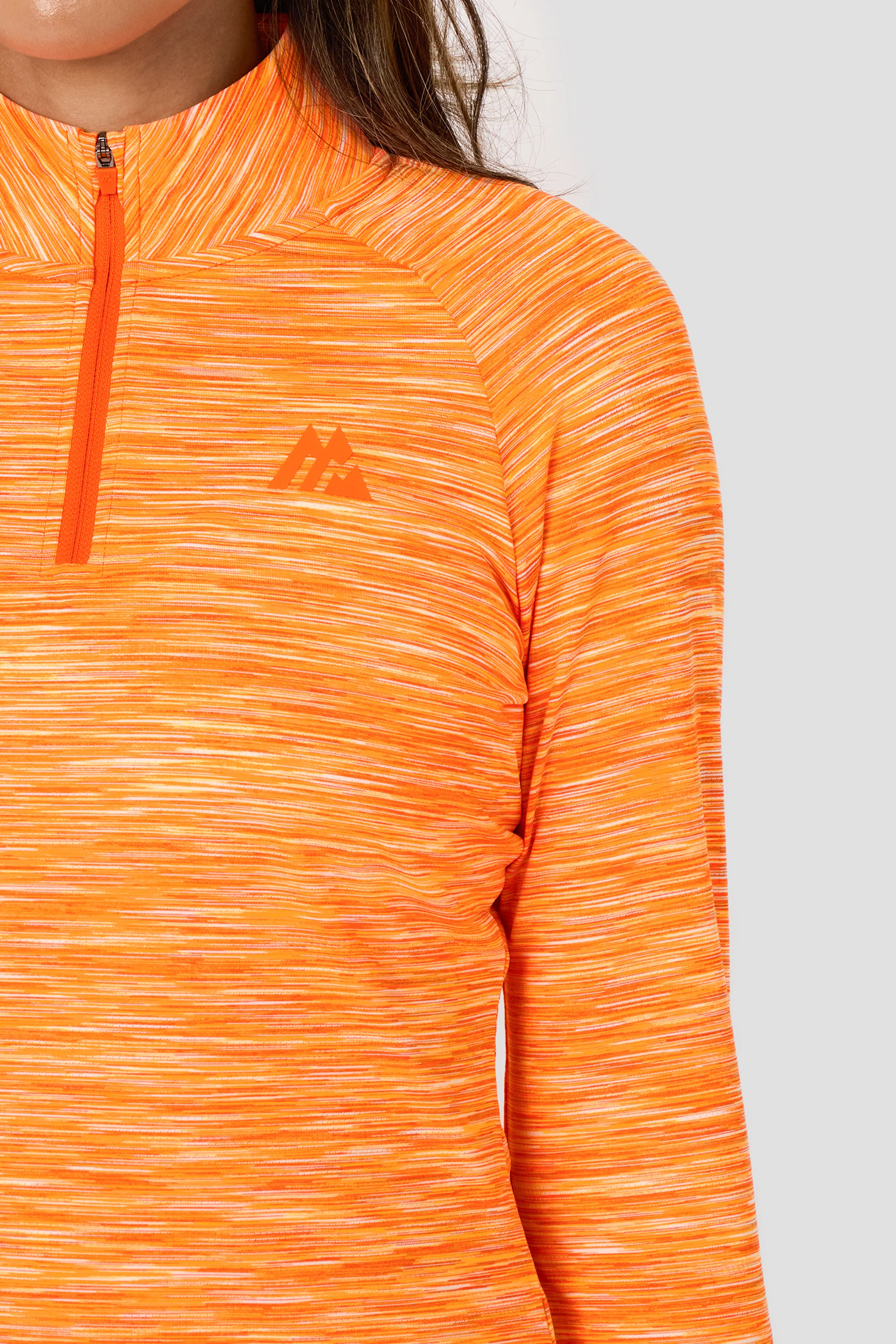 Women's Trail 1/4 Zip - Tangerine/White - Image 5