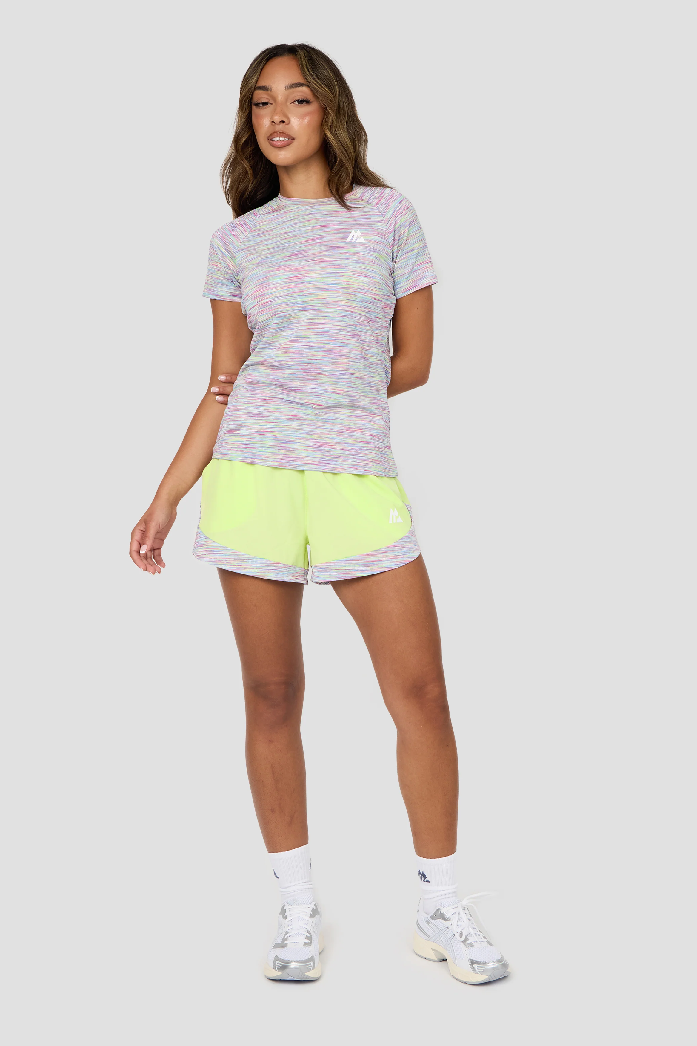 Women's Trail Shorts - Yellow/Blue/Pink - Image 5