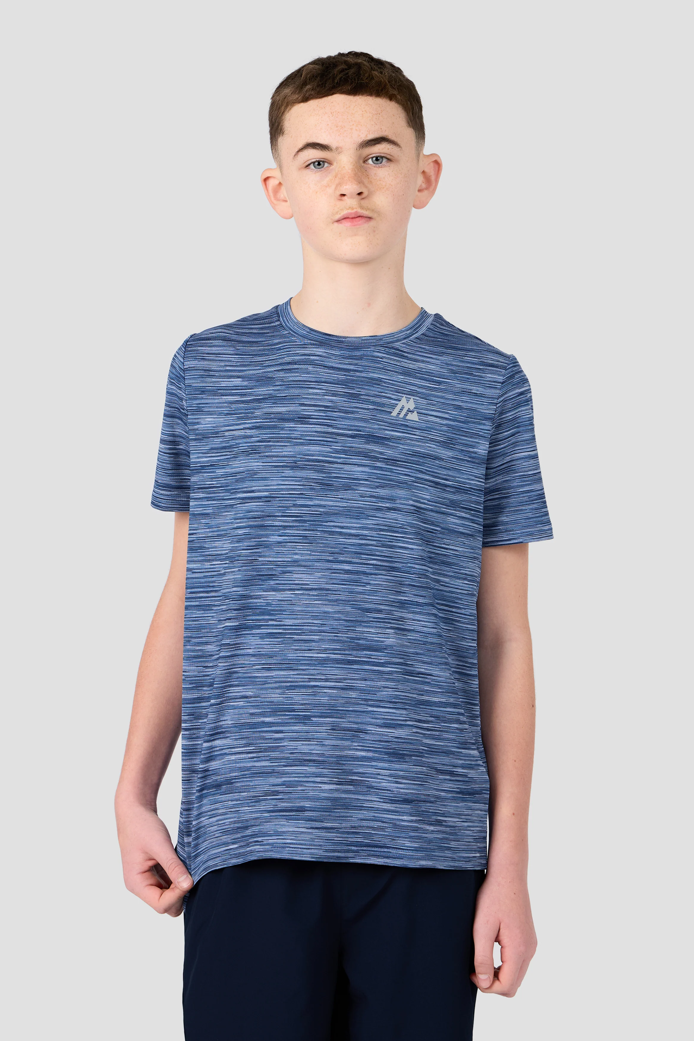 Boys Trail T-Shirt - Navy/Charcoal Blue Multi