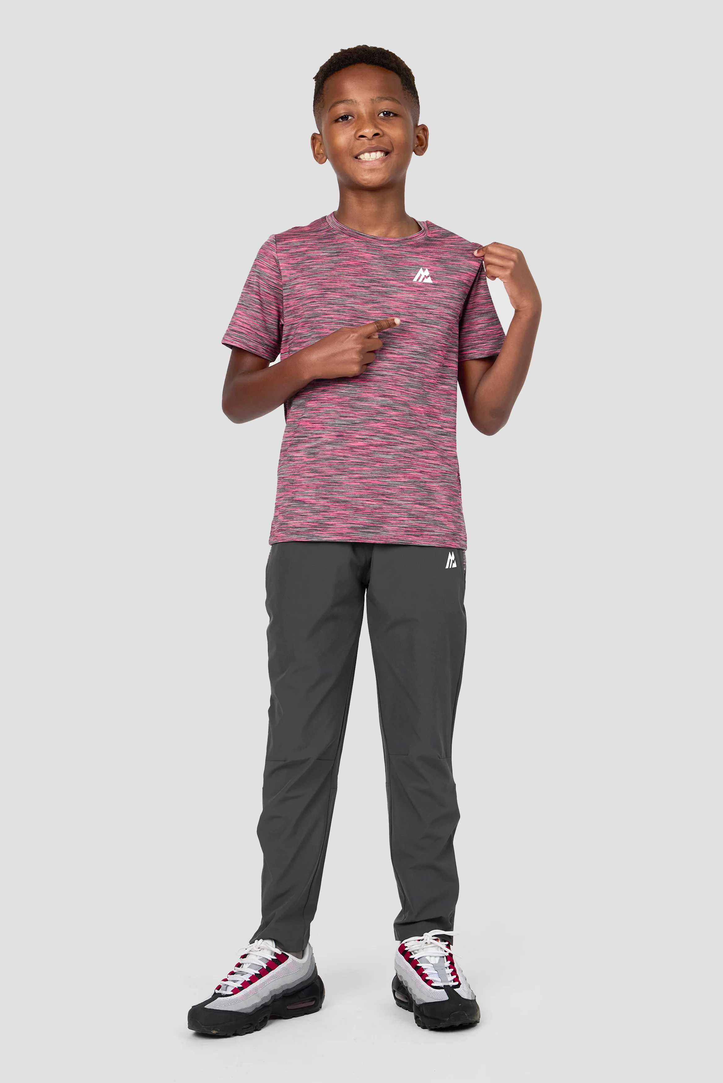 Boys Trail T-Shirt - Grey/Pink Multi - Image 3