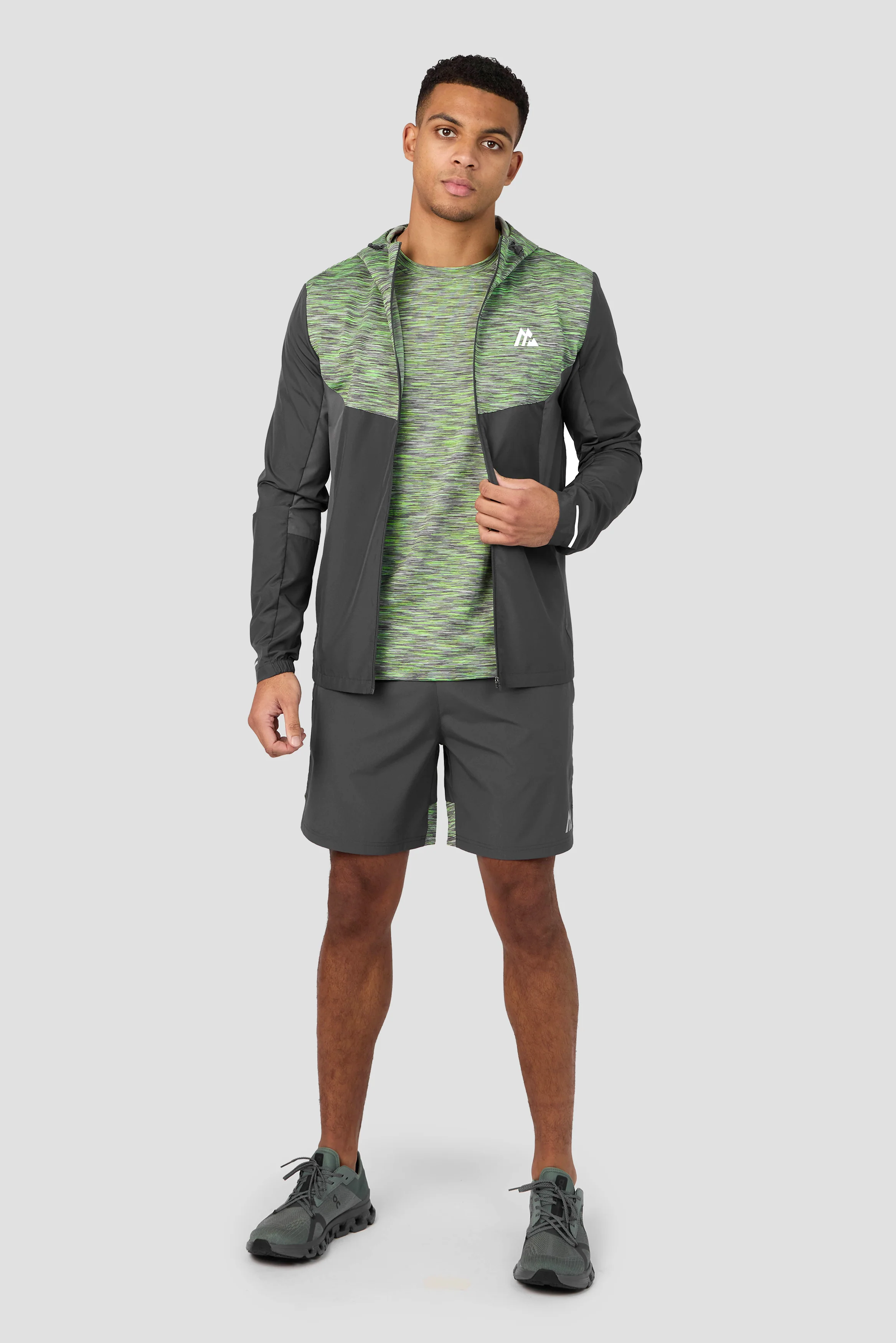 Trail T-Shirt - Grey/Neon Green - Image 3
