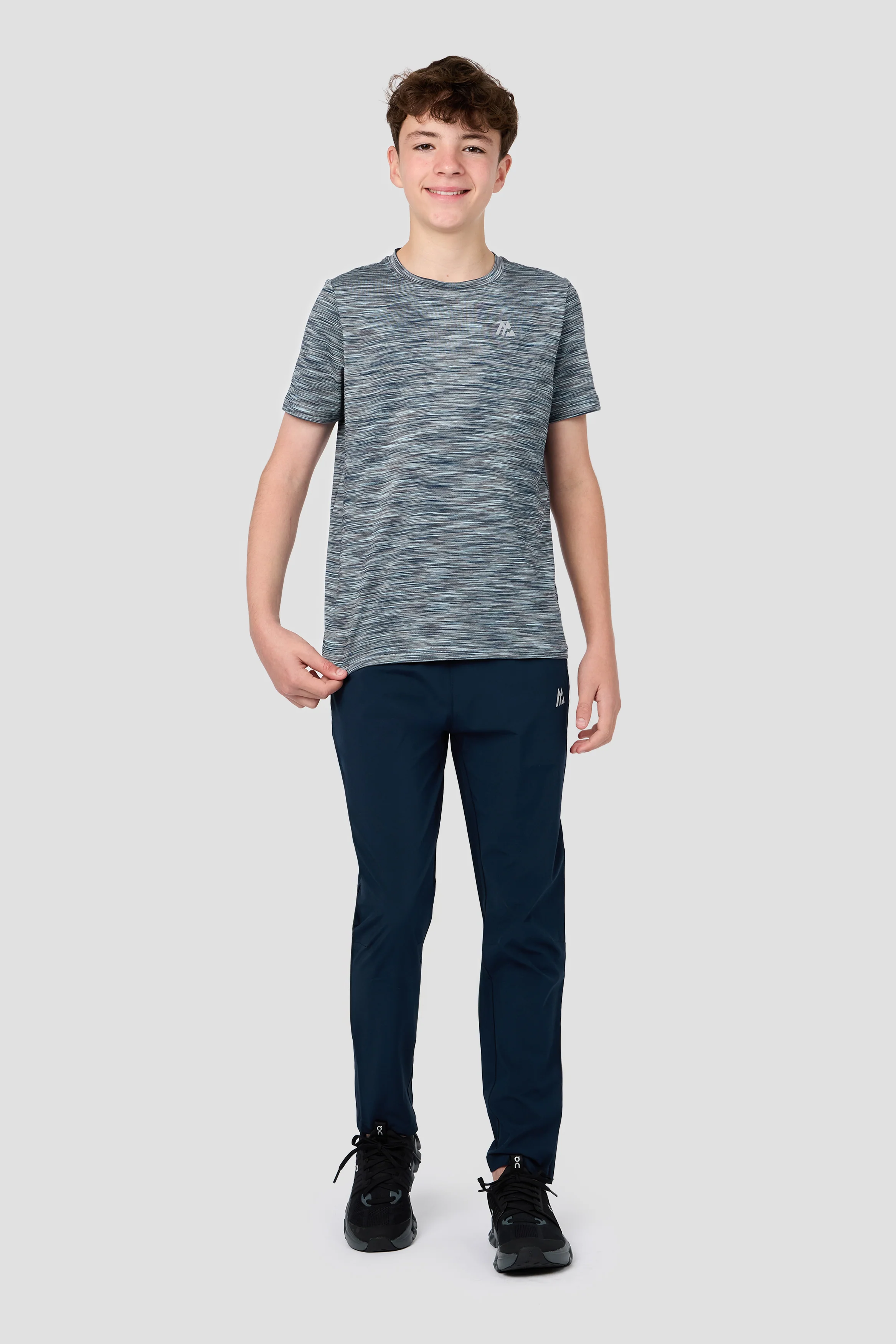 Boys Trail T-Shirt - Navy/Blue/Grey - Image 3